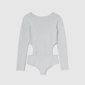 Linen combination side cut body suit