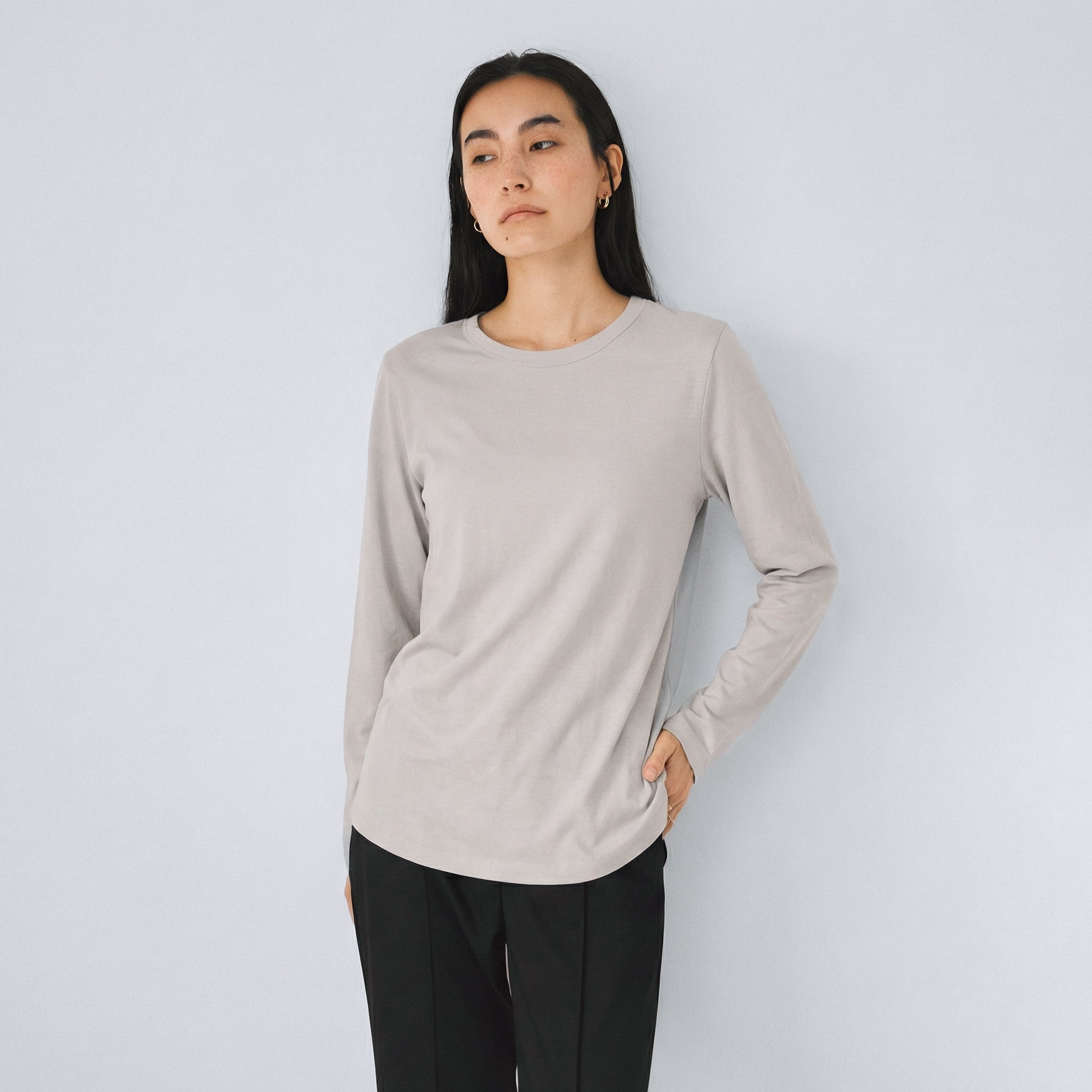 Cotton ModalベーシックロンT