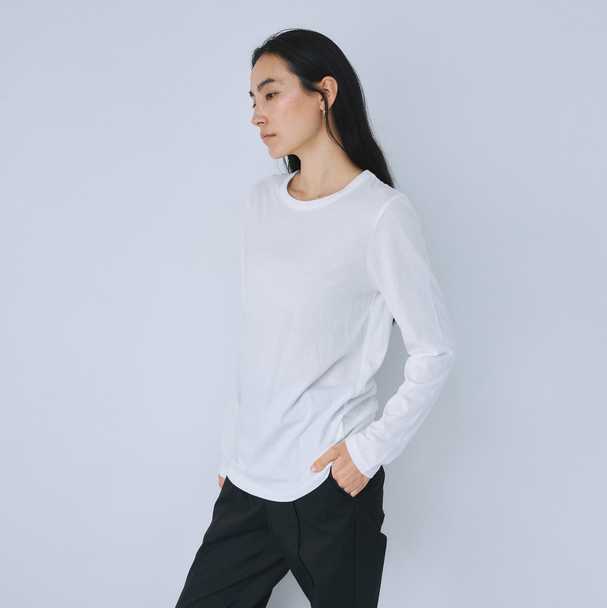 Cotton ModalベーシックロンT