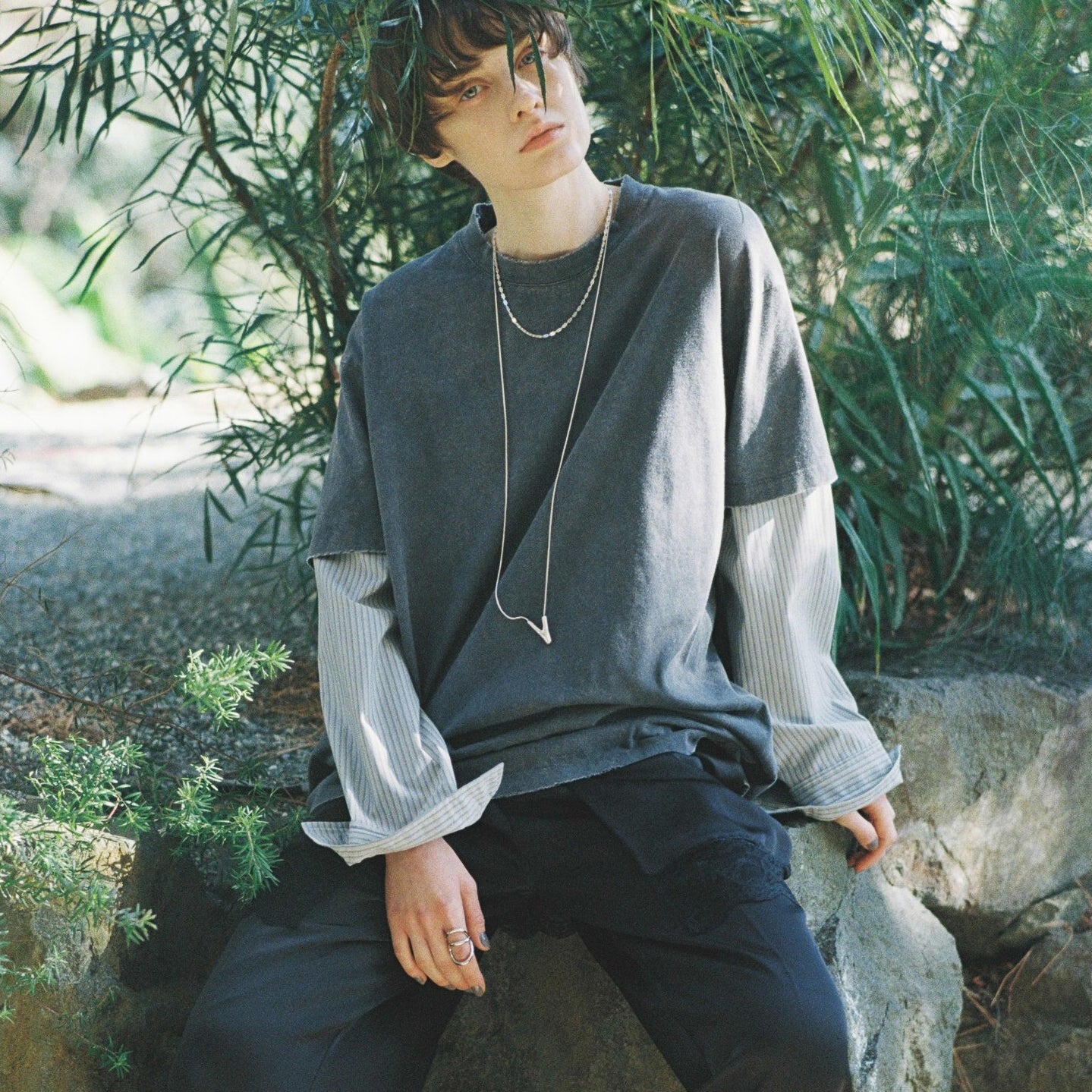 T出品 Pigment crashドッキングTシャツ
