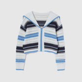 セーラーcollar Knit Zipカーディガン