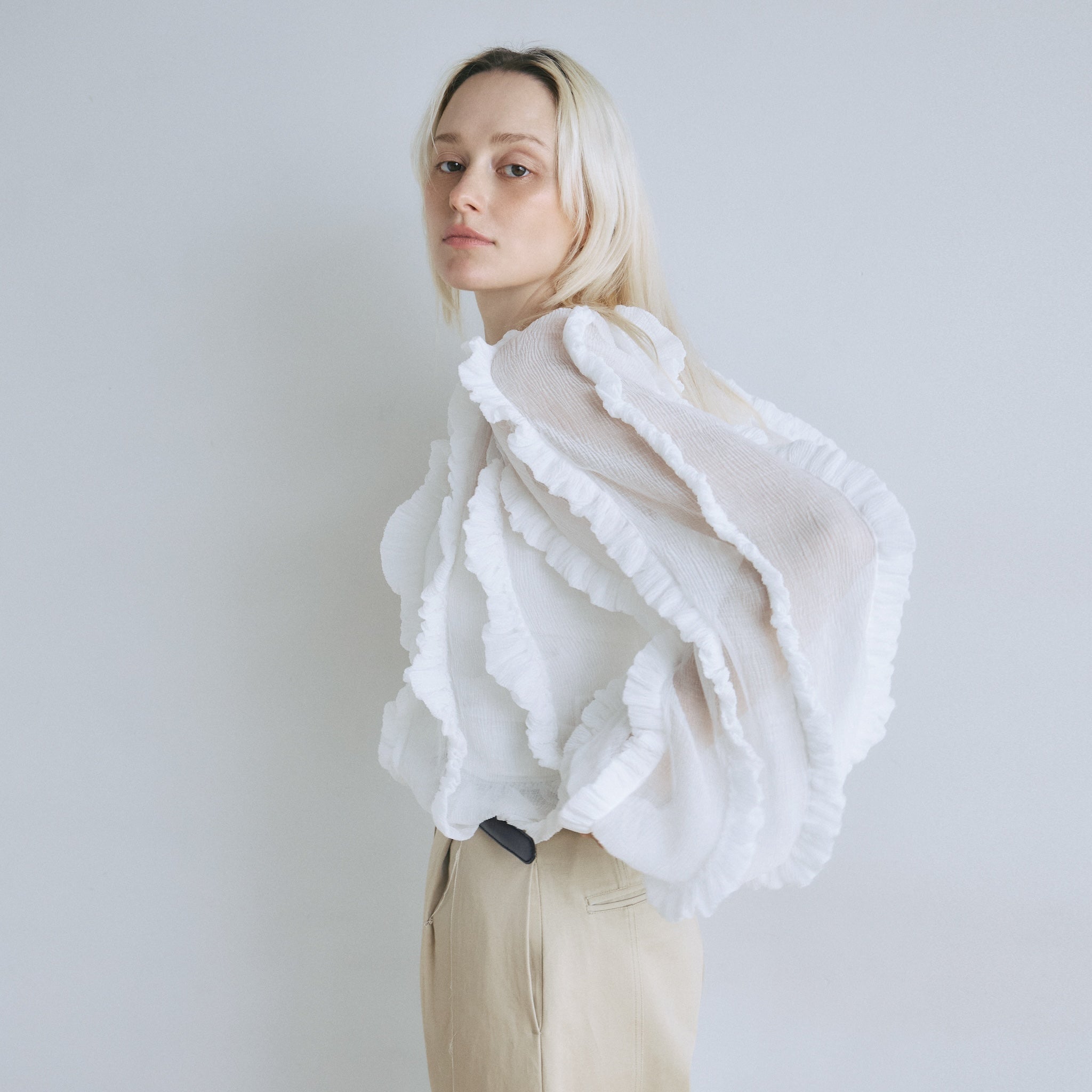 Random Fin ジョーゼットカーディガン