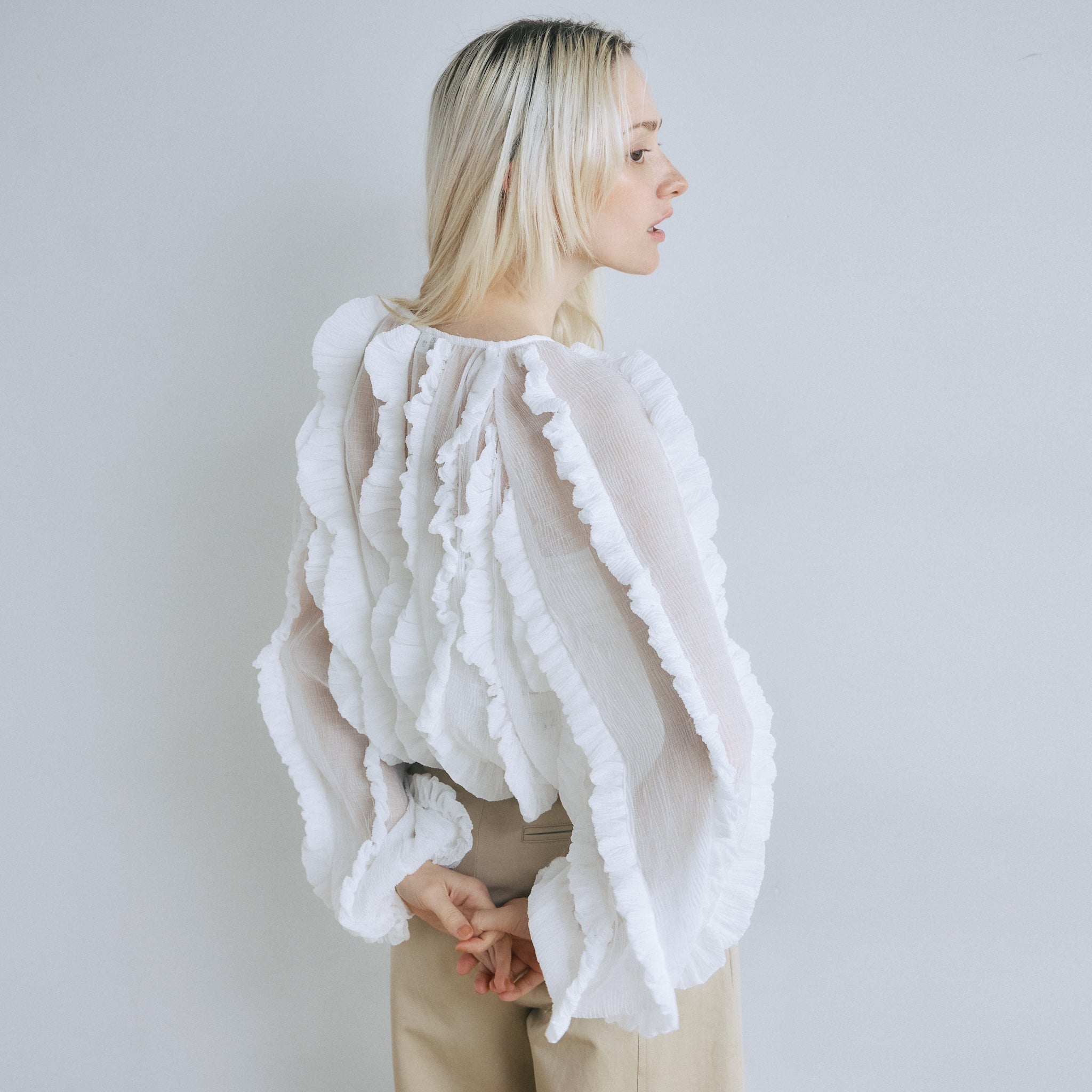 Random Fin ジョーゼットカーディガン