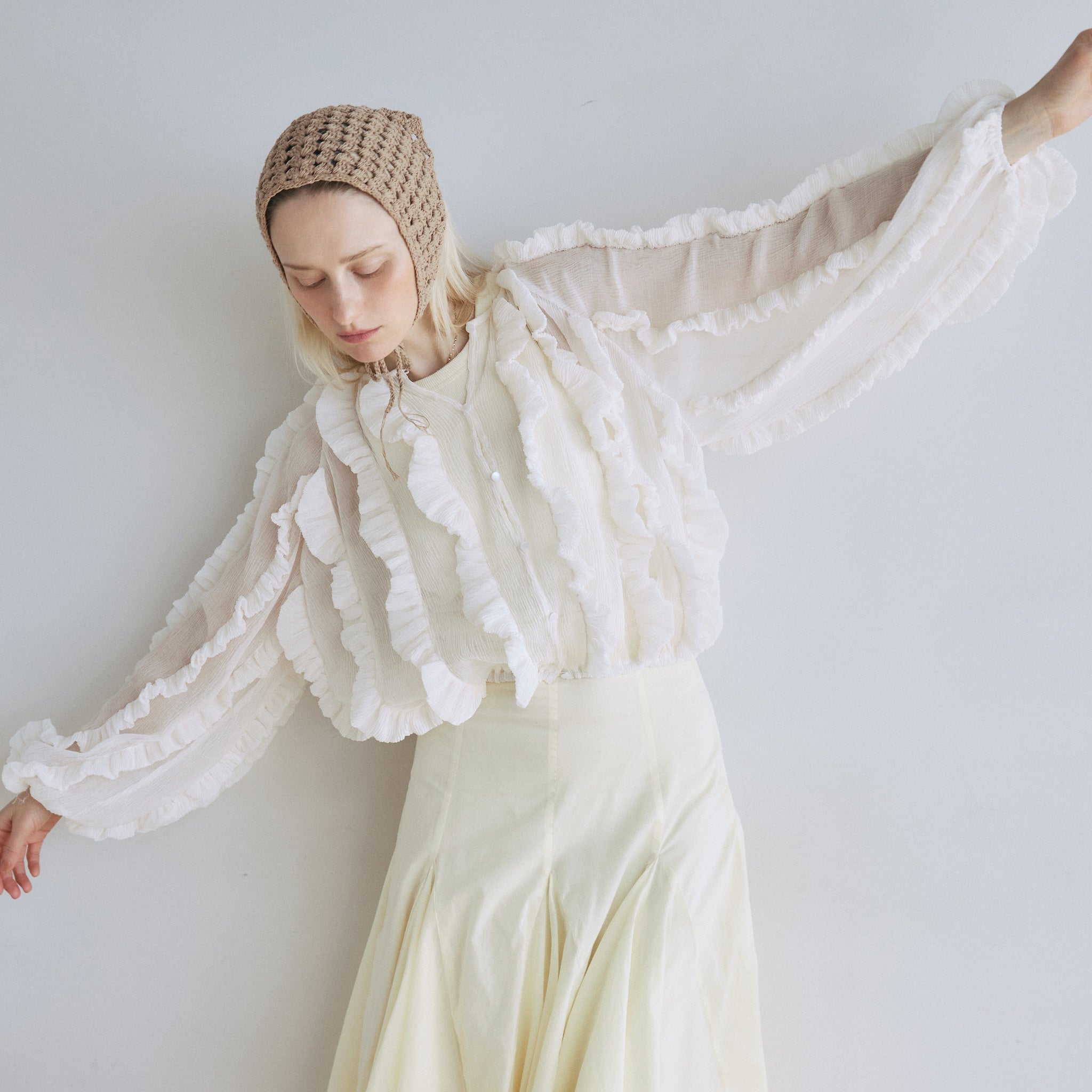 Random Fin ジョーゼットカーディガン