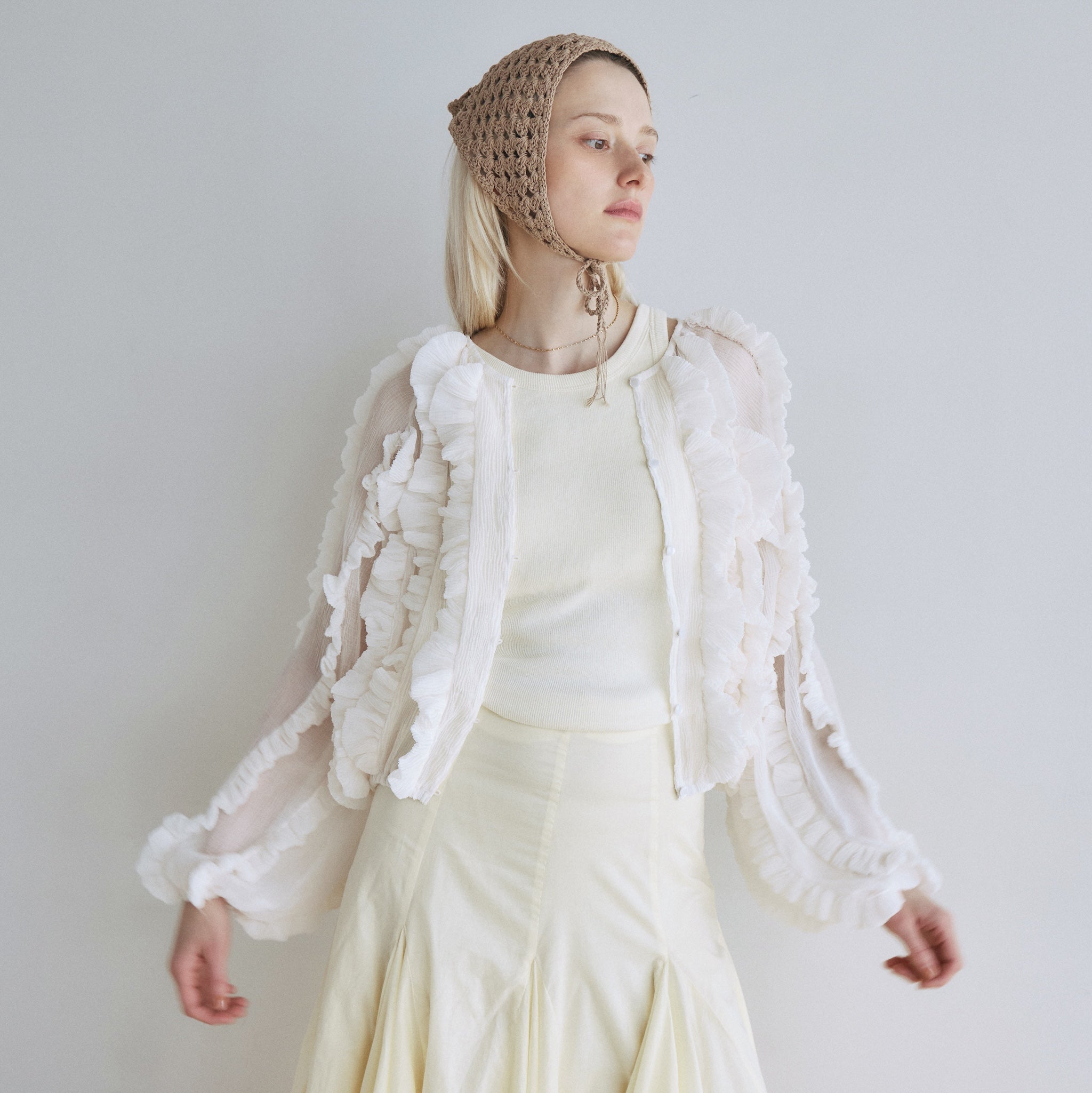 Random Fin ジョーゼットカーディガン