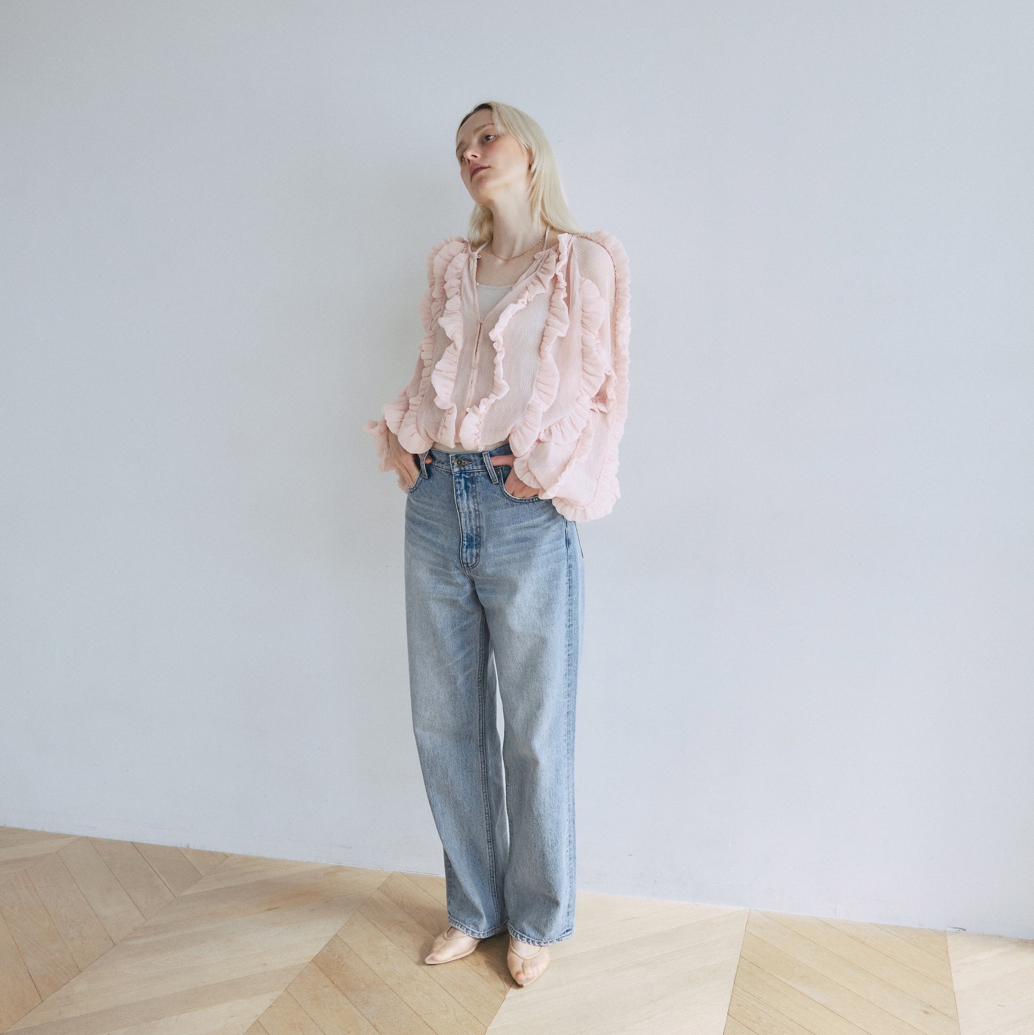 Random Fin ジョーゼットカーディガン