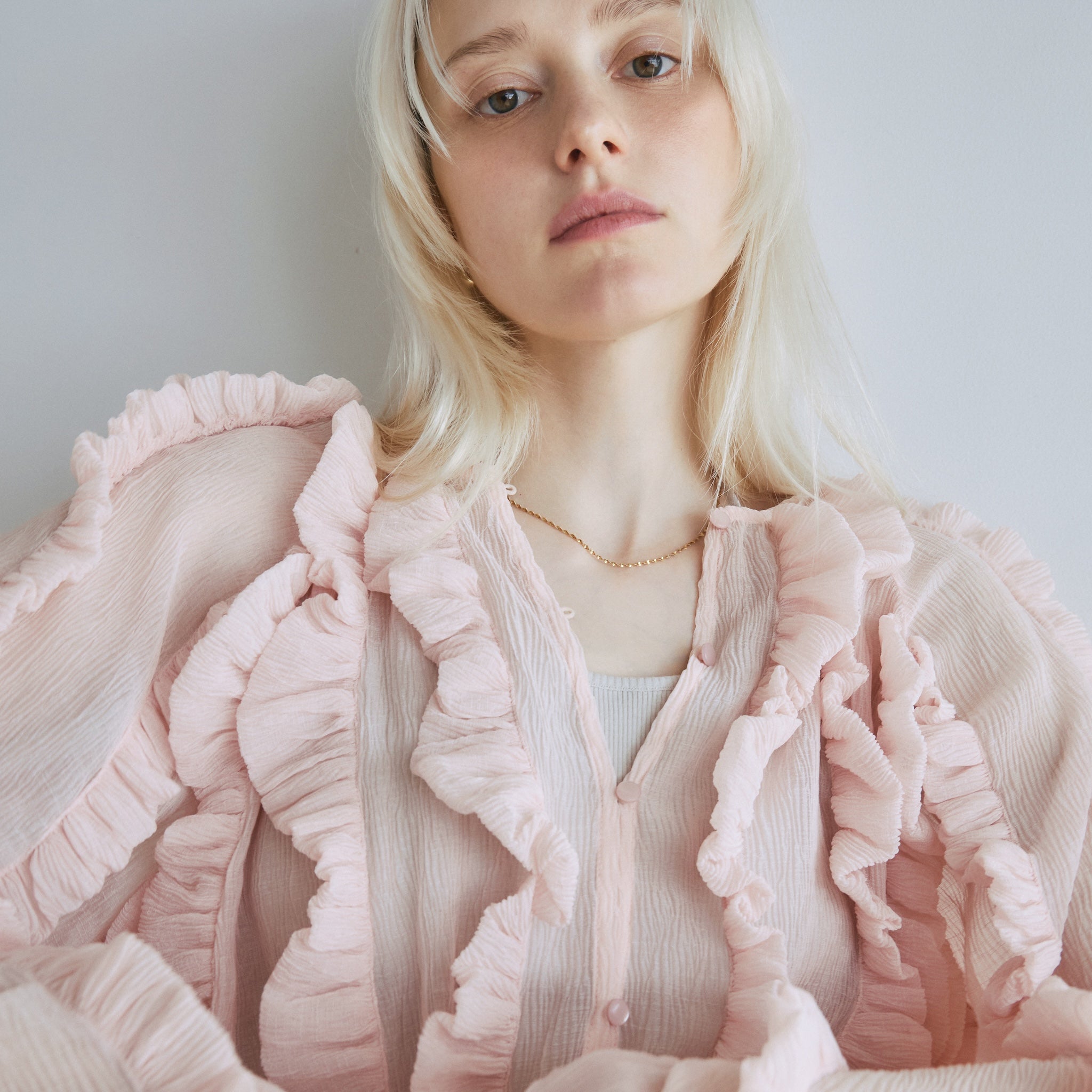 Random Fin ジョーゼットカーディガン