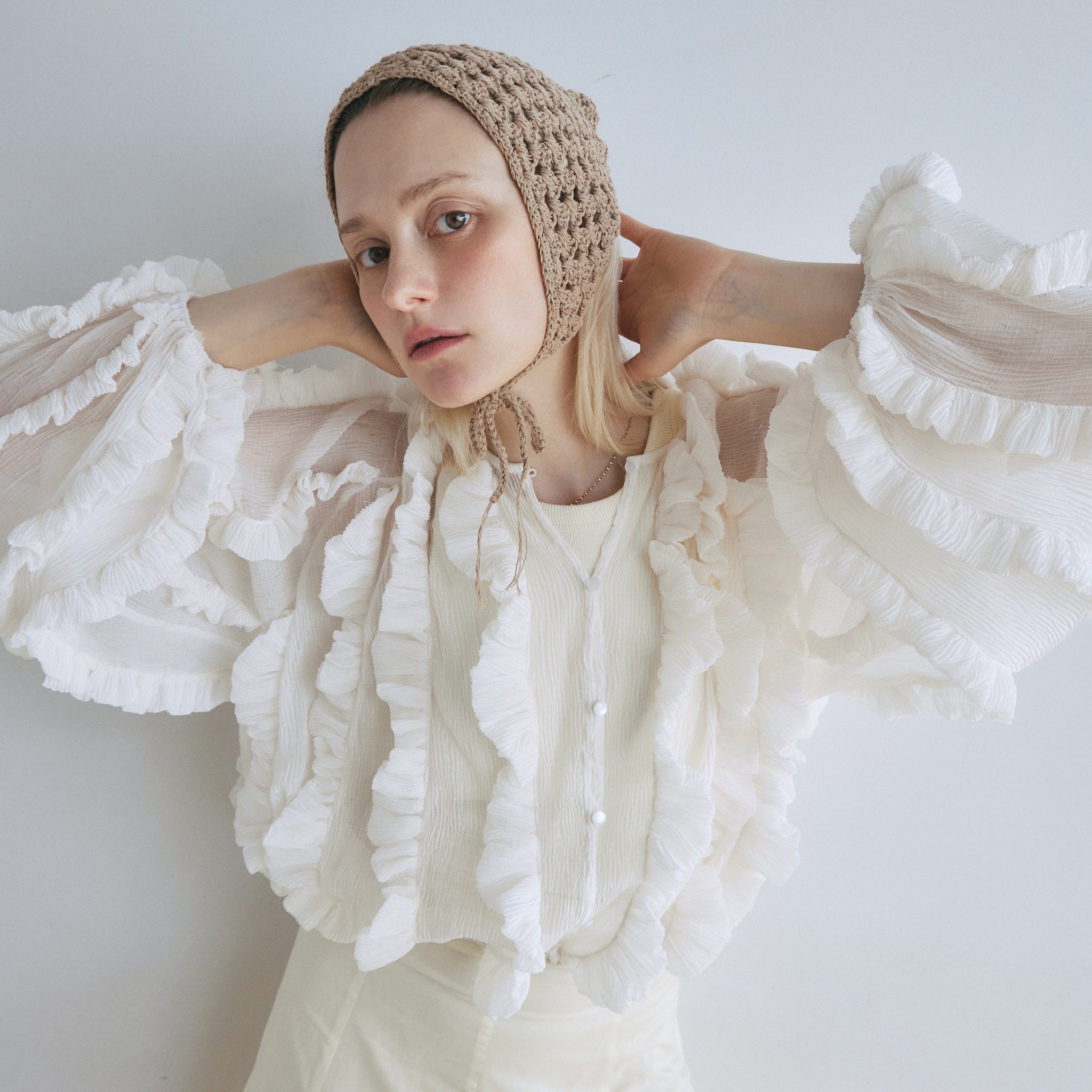 Random Fin ジョーゼットカーディガン