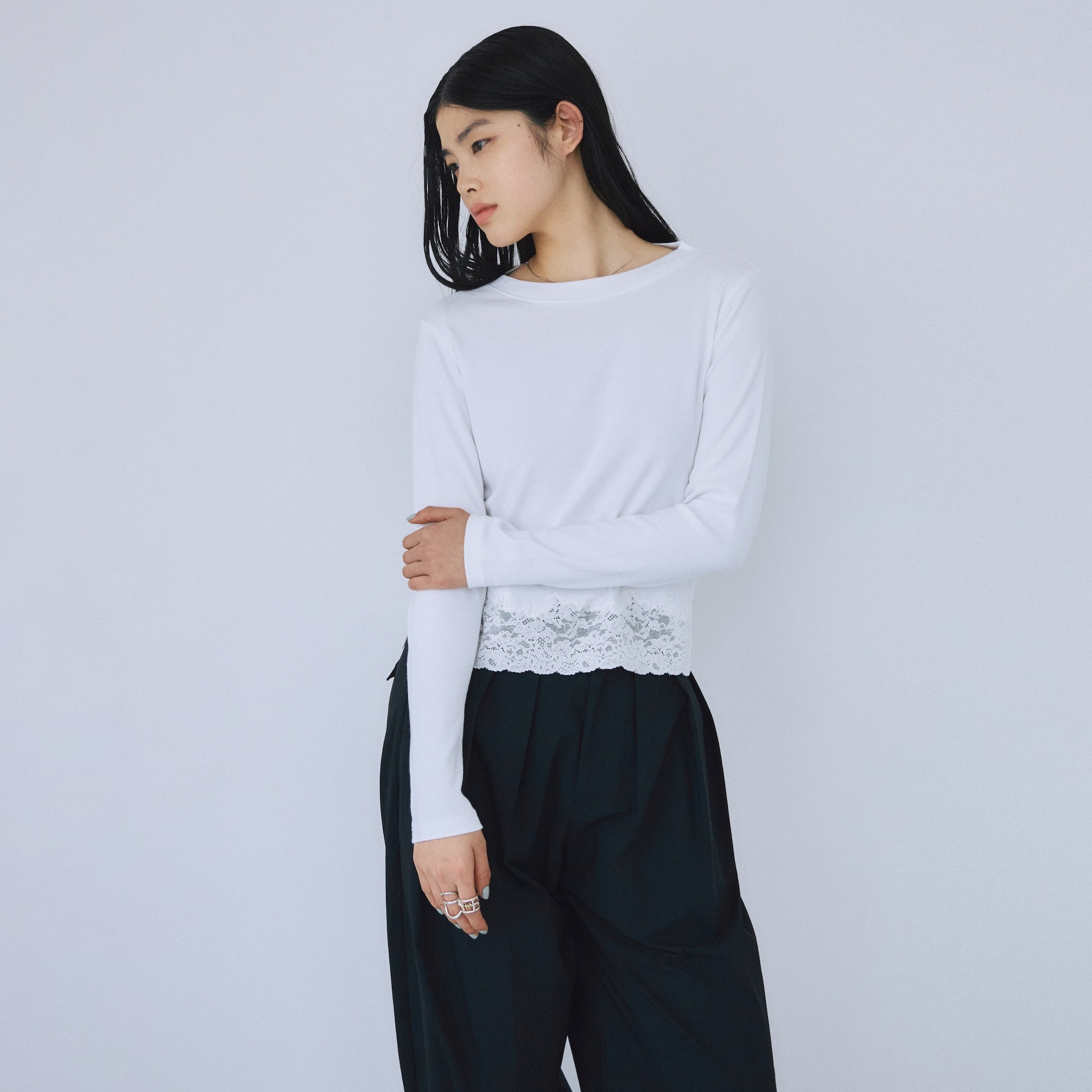 Lace searoomlynn Curve Cutトップス Curve Lace Cutトップス　ホワイト トップス