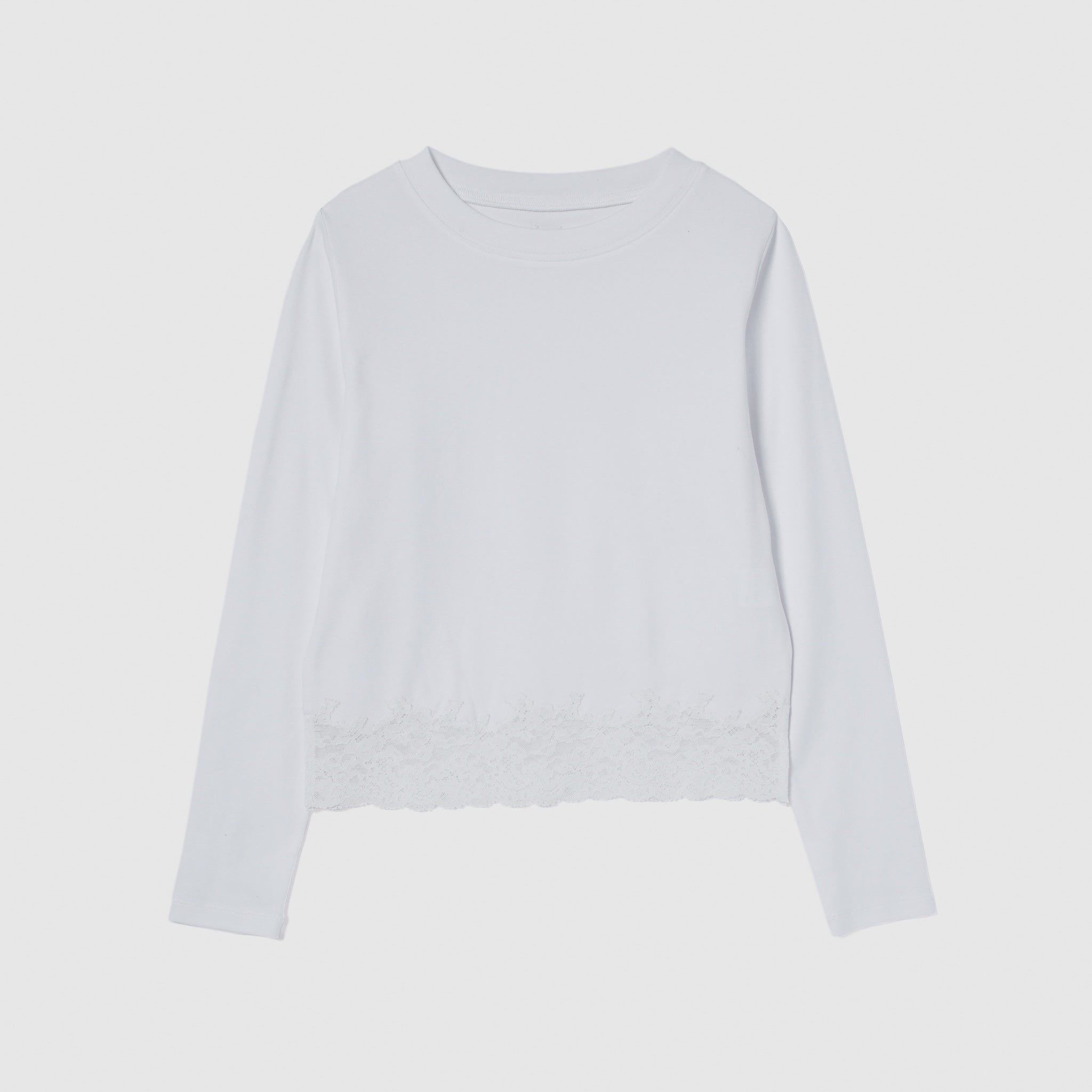 searoomlynn Lace Curve Cutトップス　ホワイト Lace Curve Cutトップス