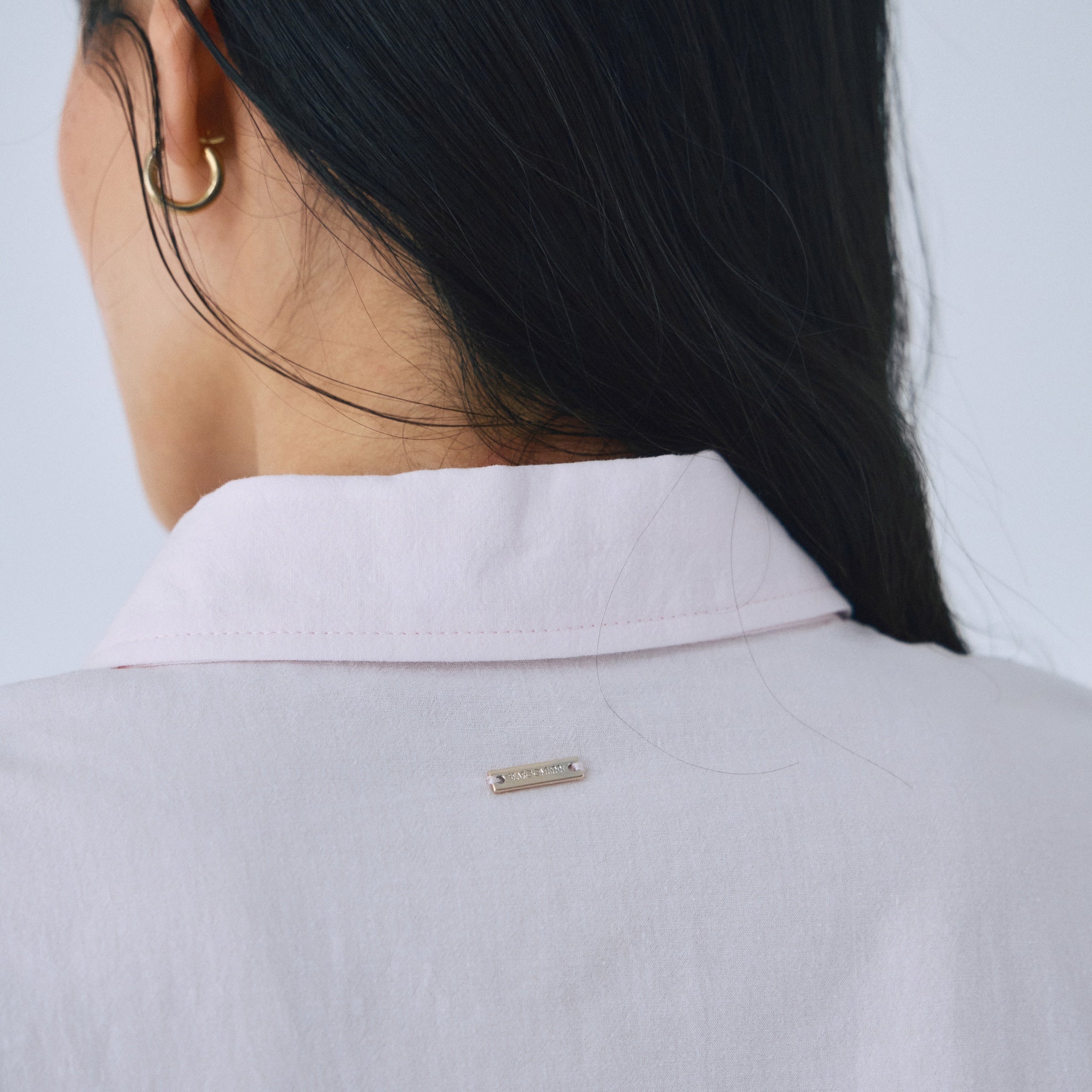 Cotton Washヘムレースシャツ