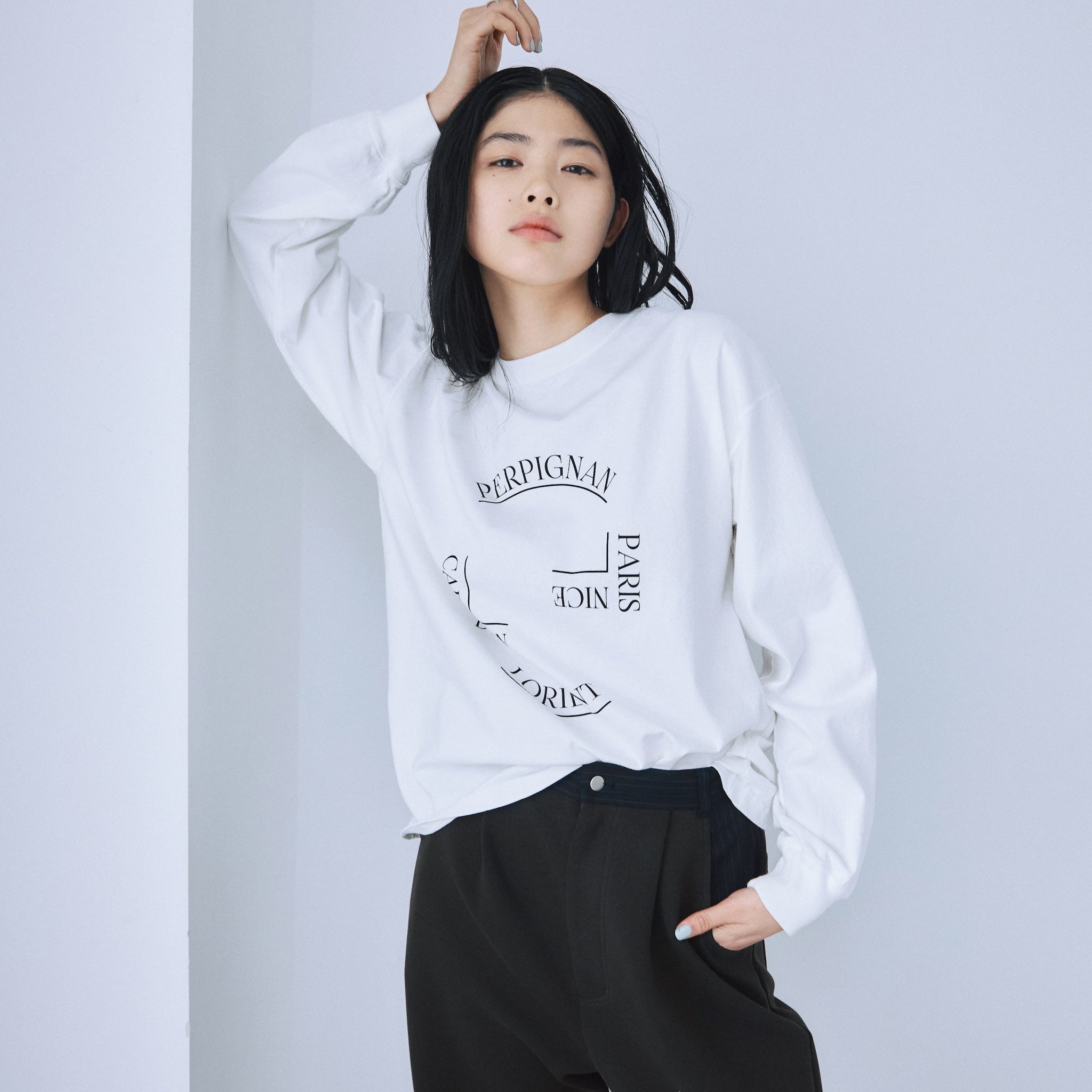 Paris LogoロングスリーブTee