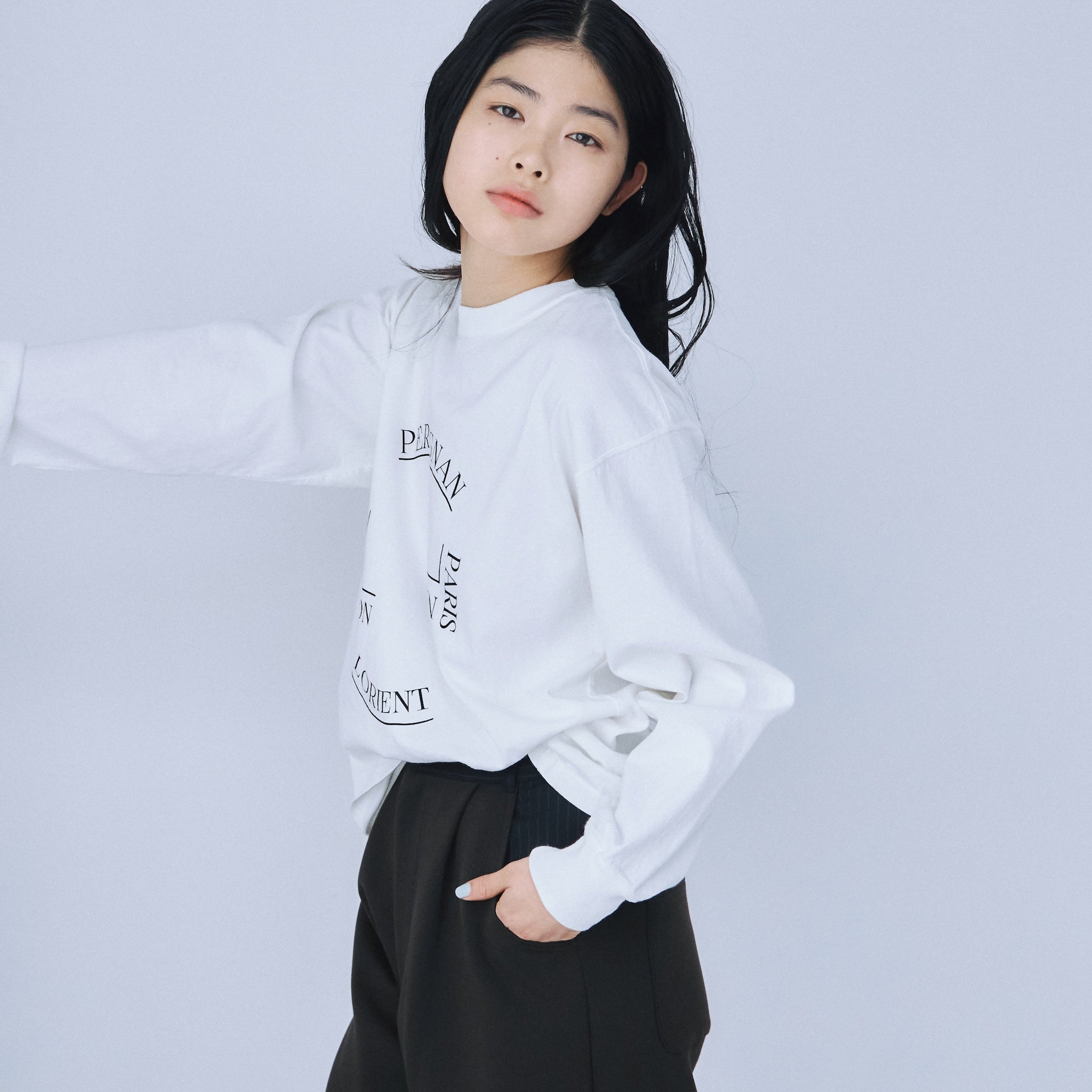 Paris Logo Long Sleeve Tee