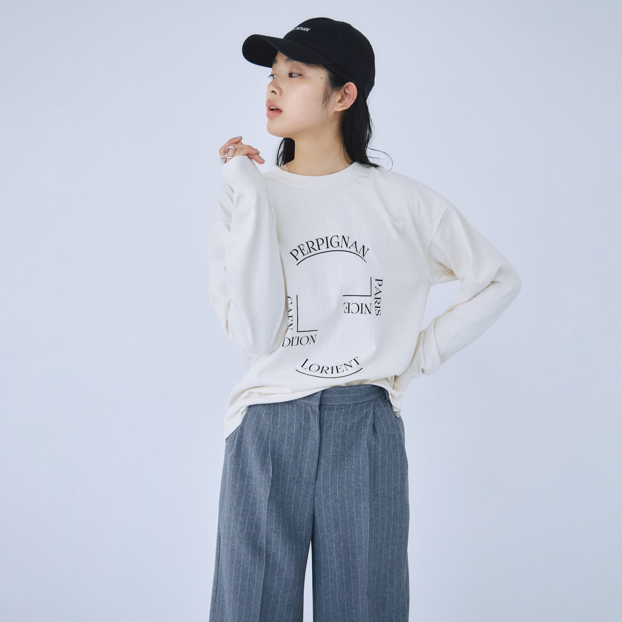 Paris LogoロングスリーブTee