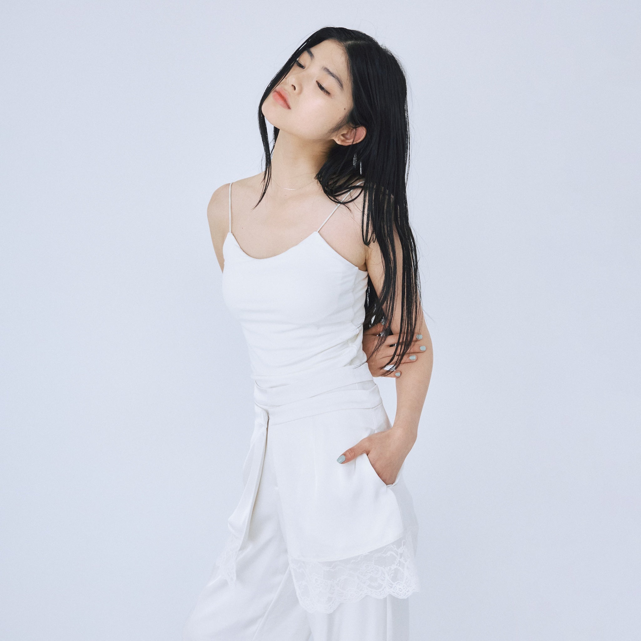 Searoomlynn、FitパッドマシュマロBRAタンク、M、ホワイト FitパッドマシュマロBack openロングスリーブ