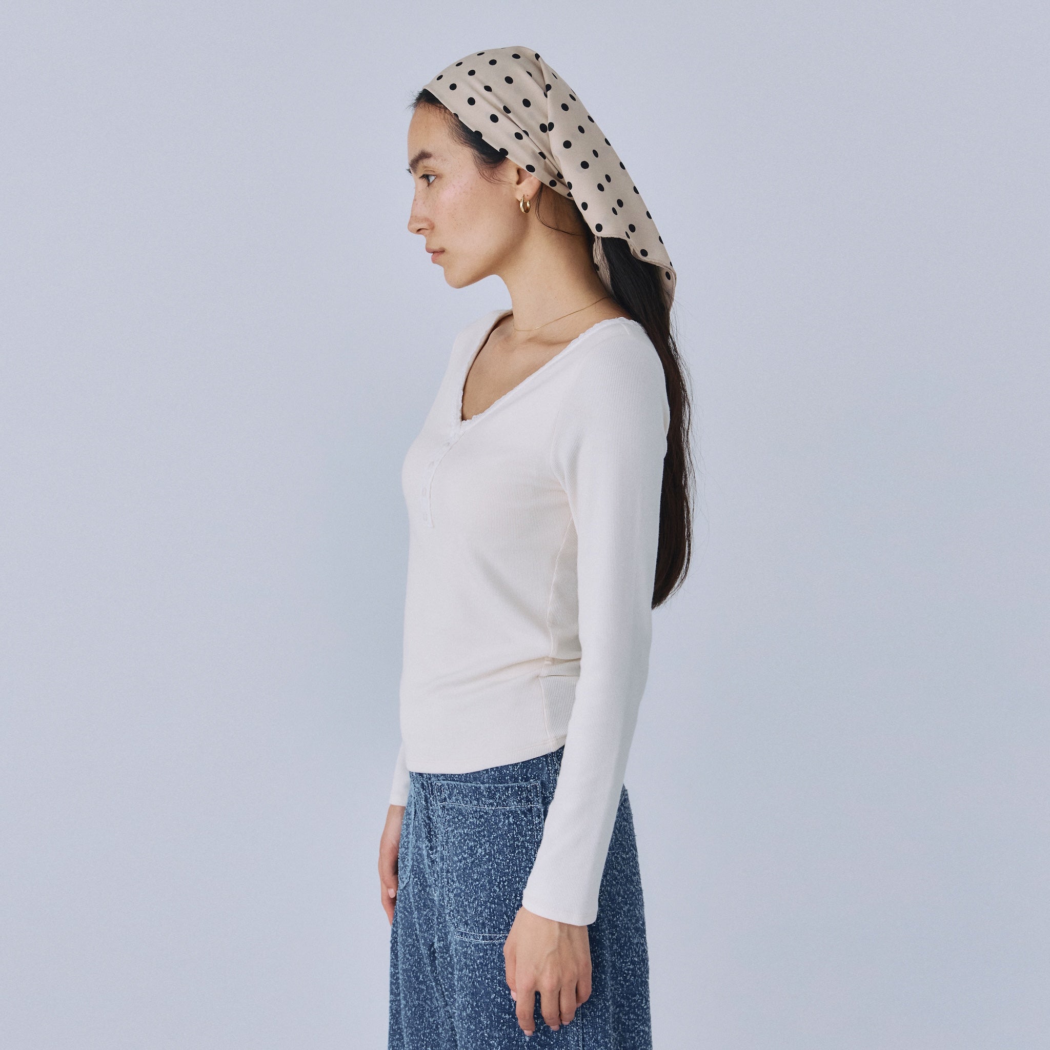 FitパッドマシュマロSoft RIBロングスリーブ