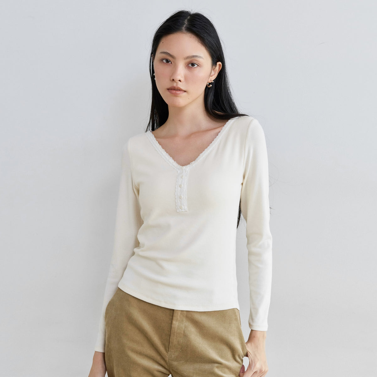 FitパッドマシュマロSoft RIBロングスリーブ