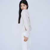 Merino Wool V-neck Knit Top