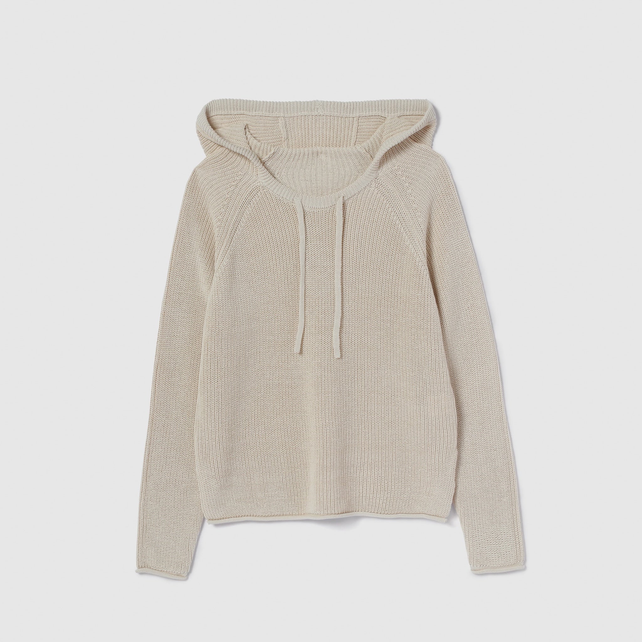 サイドスリットニットフーディー