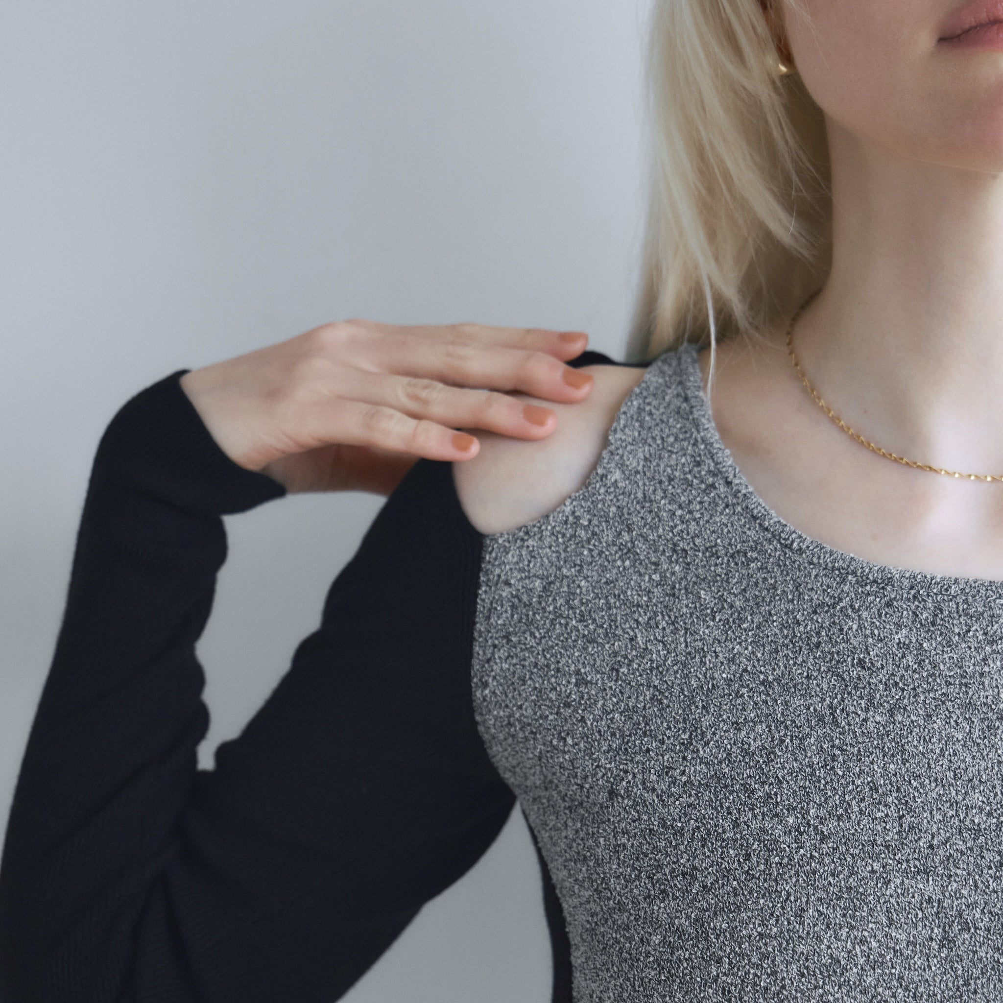 Double Yarn Layered Knit トップス