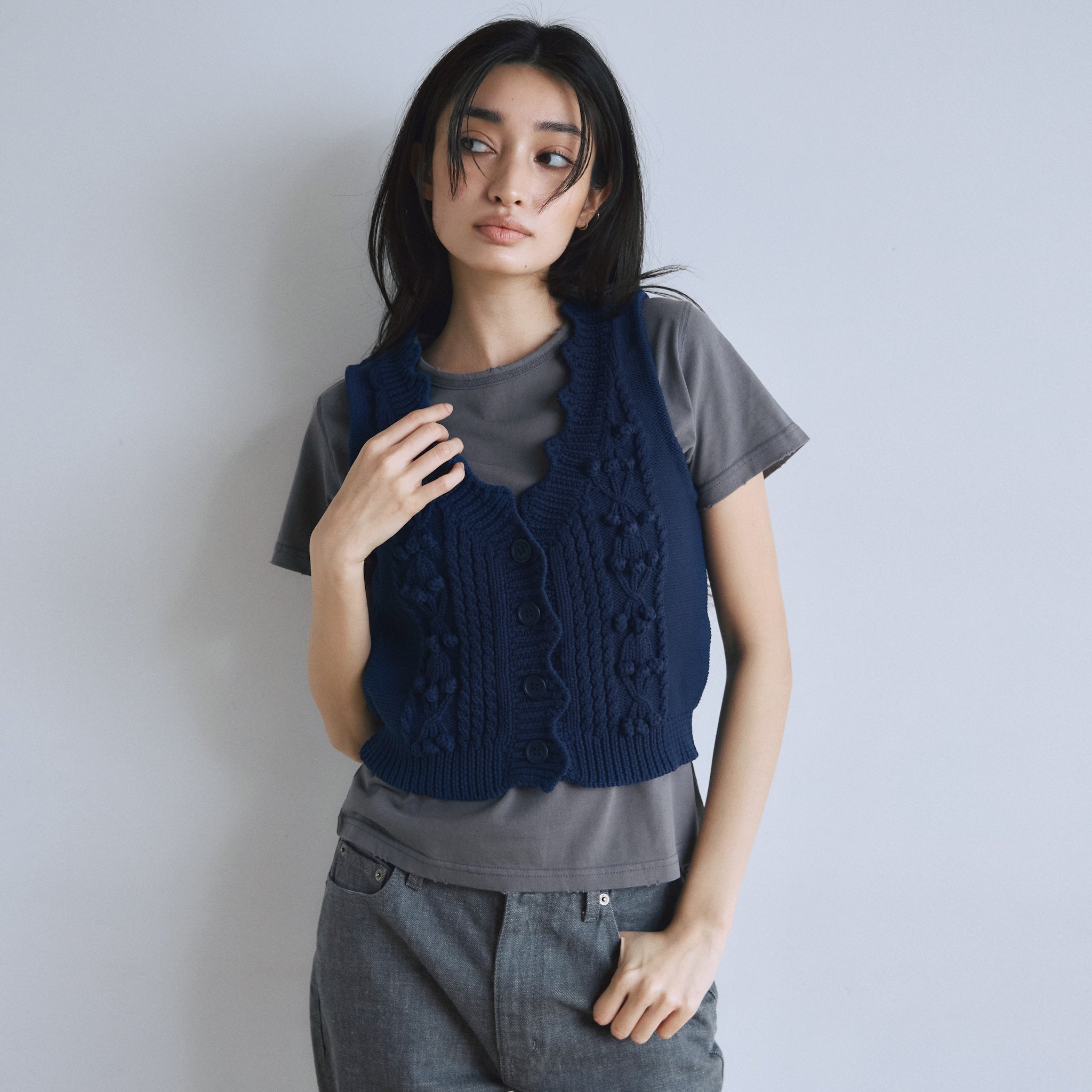 SeaRoomlynn PAPER KNIT MULTIボタンCHIBIベスト SeaRoomlynn PAPER KNIT MULTIボタンCHIBIベスト - メルカリ