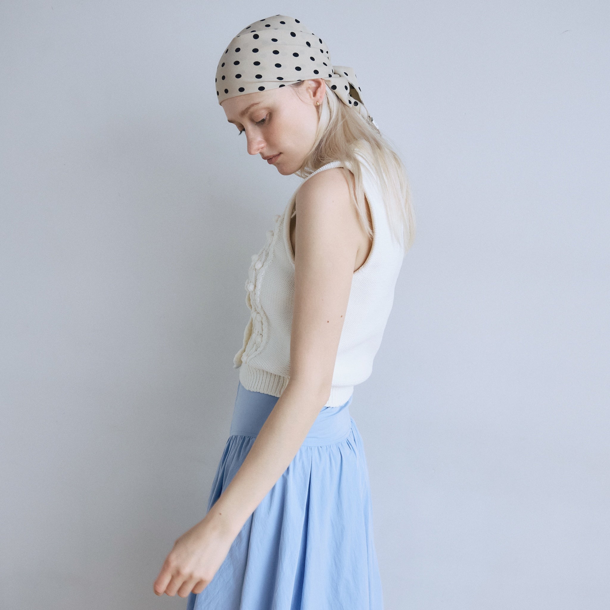 ♡Searoomlynn♡ハイストレッチニットベスト　ブラック ハイストレッチスカラップニットベスト