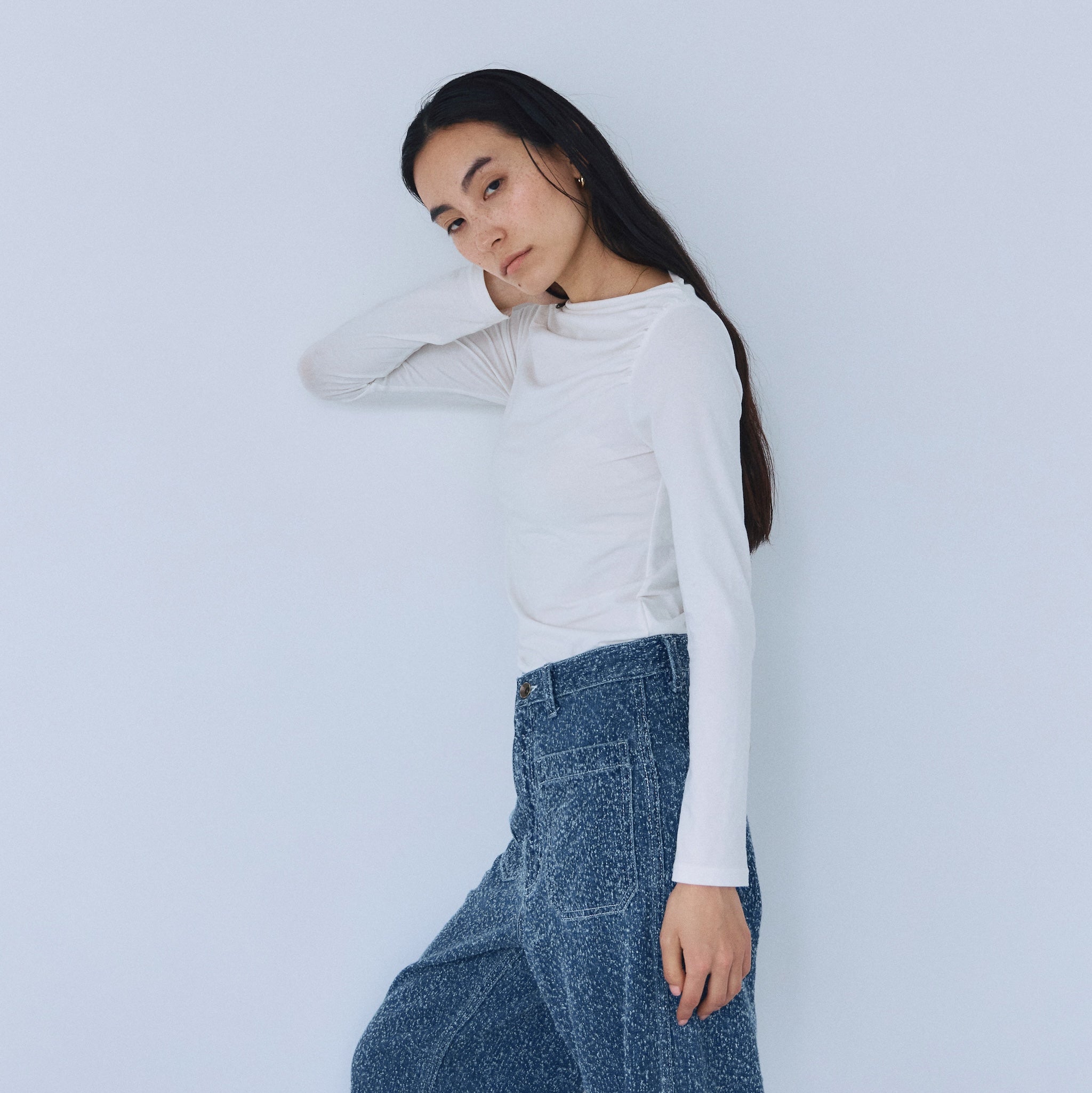 2wayネックデコルテロングスリーブ