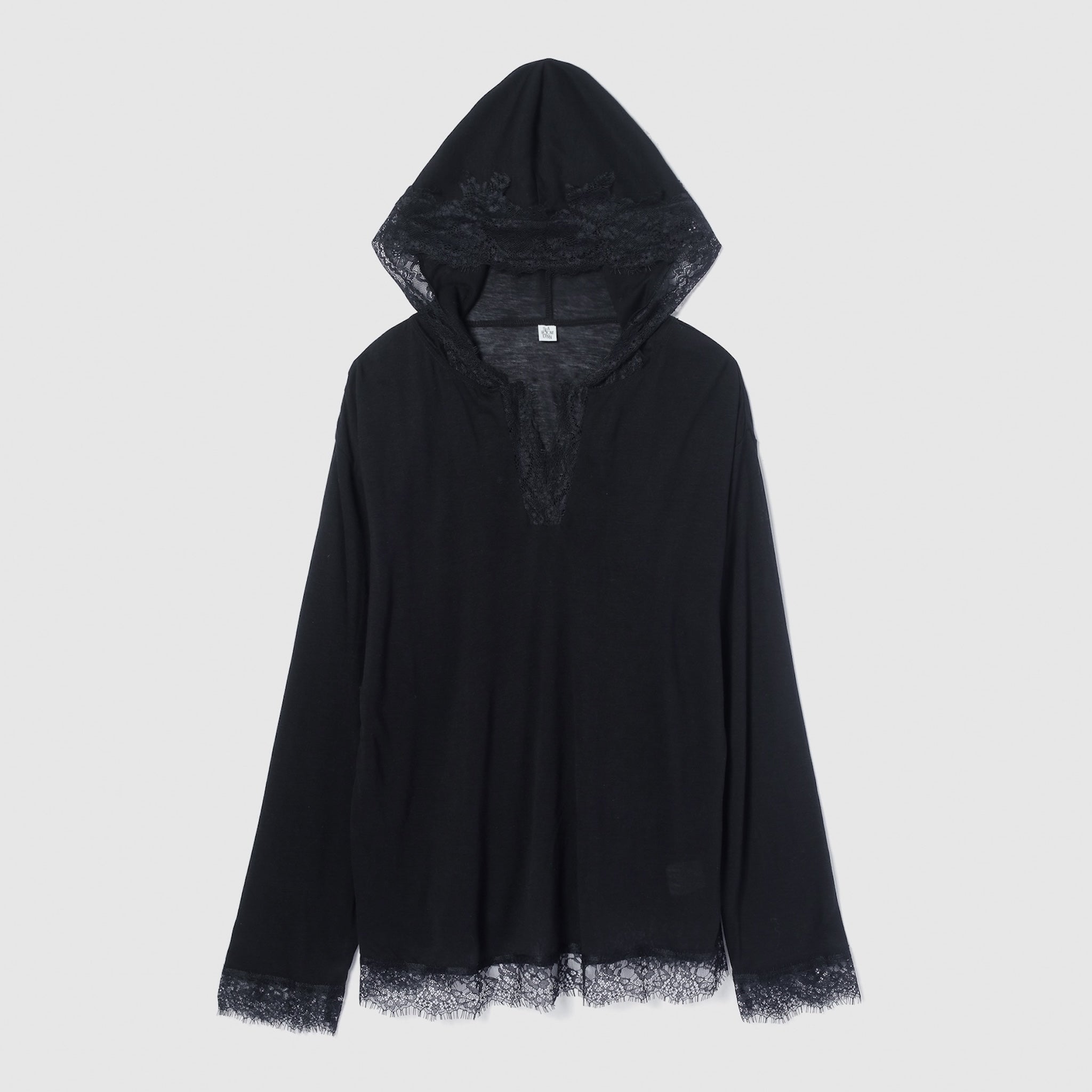 Airy Lacy Relax Hoodie Top