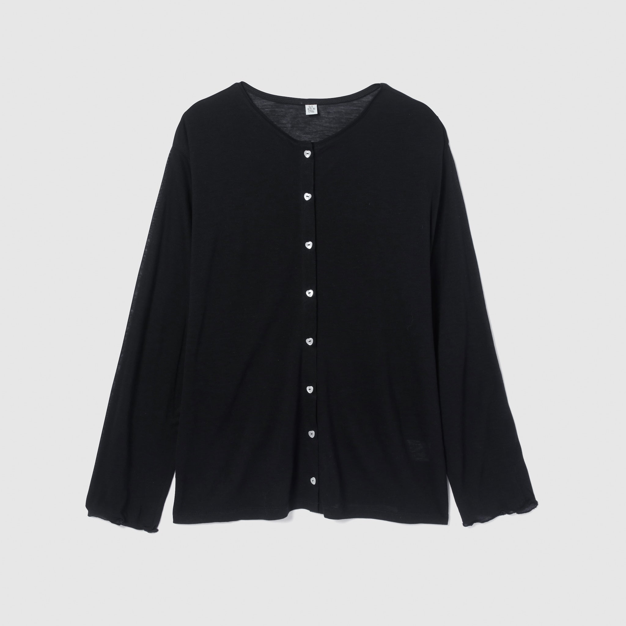 Heart Button Airy Cardigan