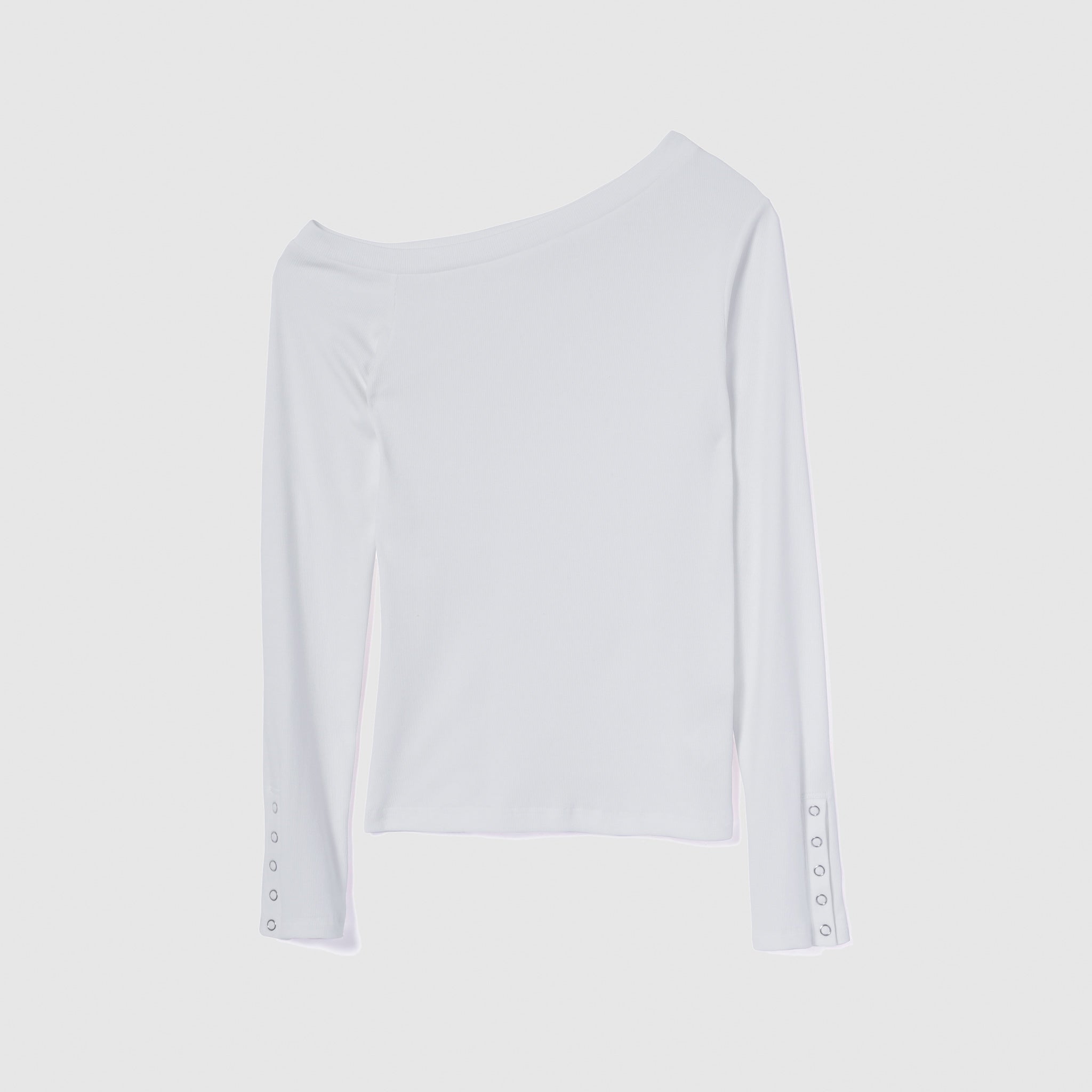 Buttonディティールワンショルダートップス