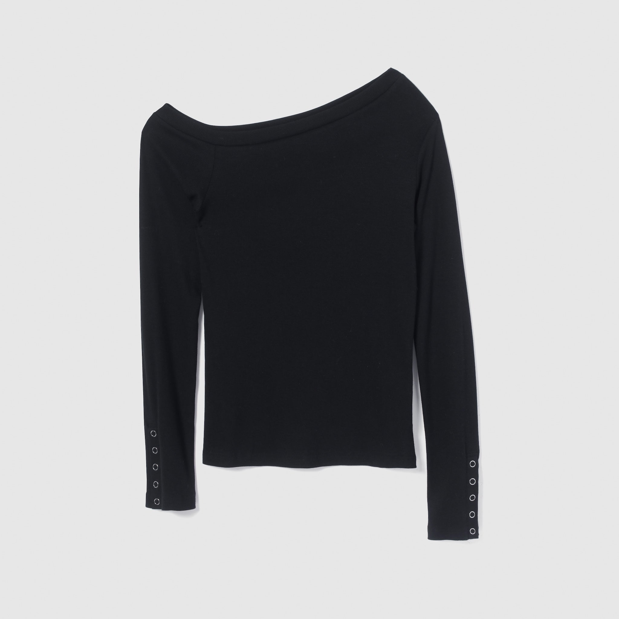 Buttonディティールワンショルダートップス