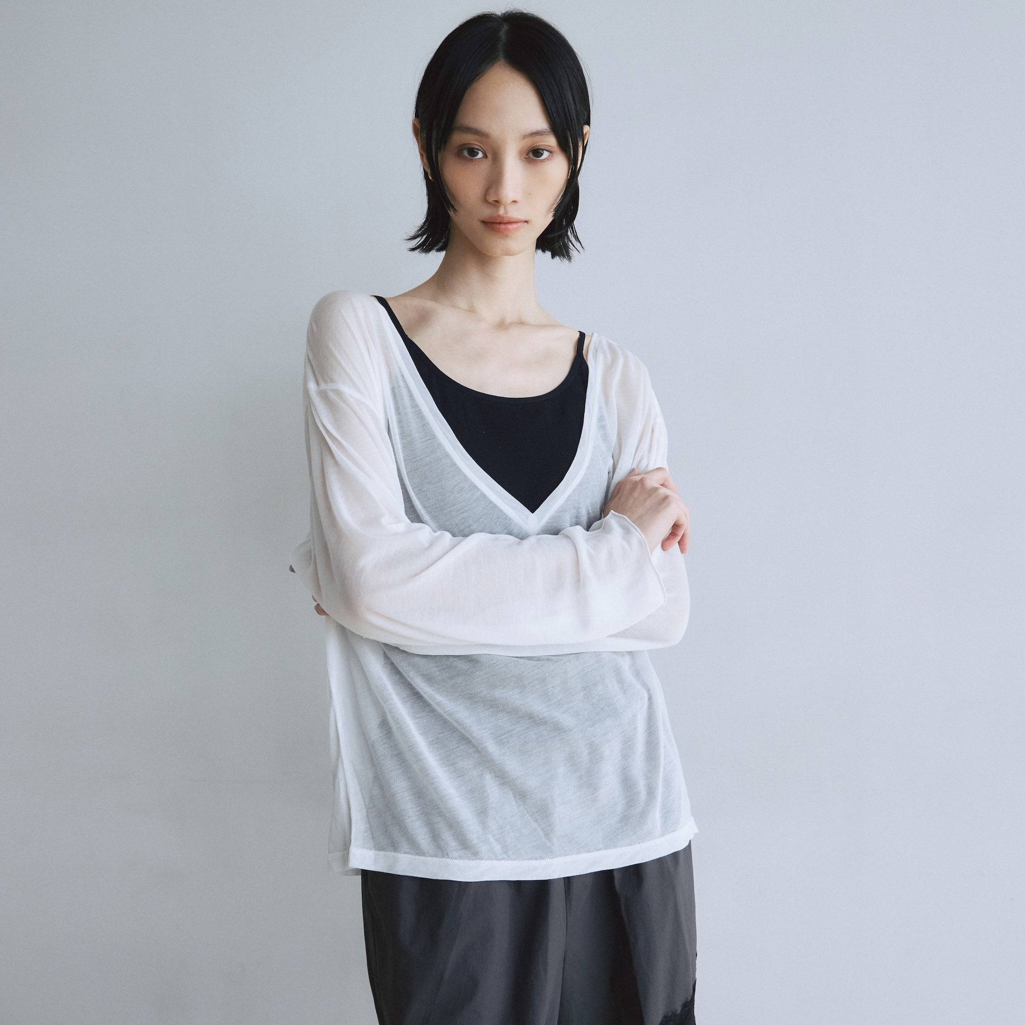 Noble silk loose top