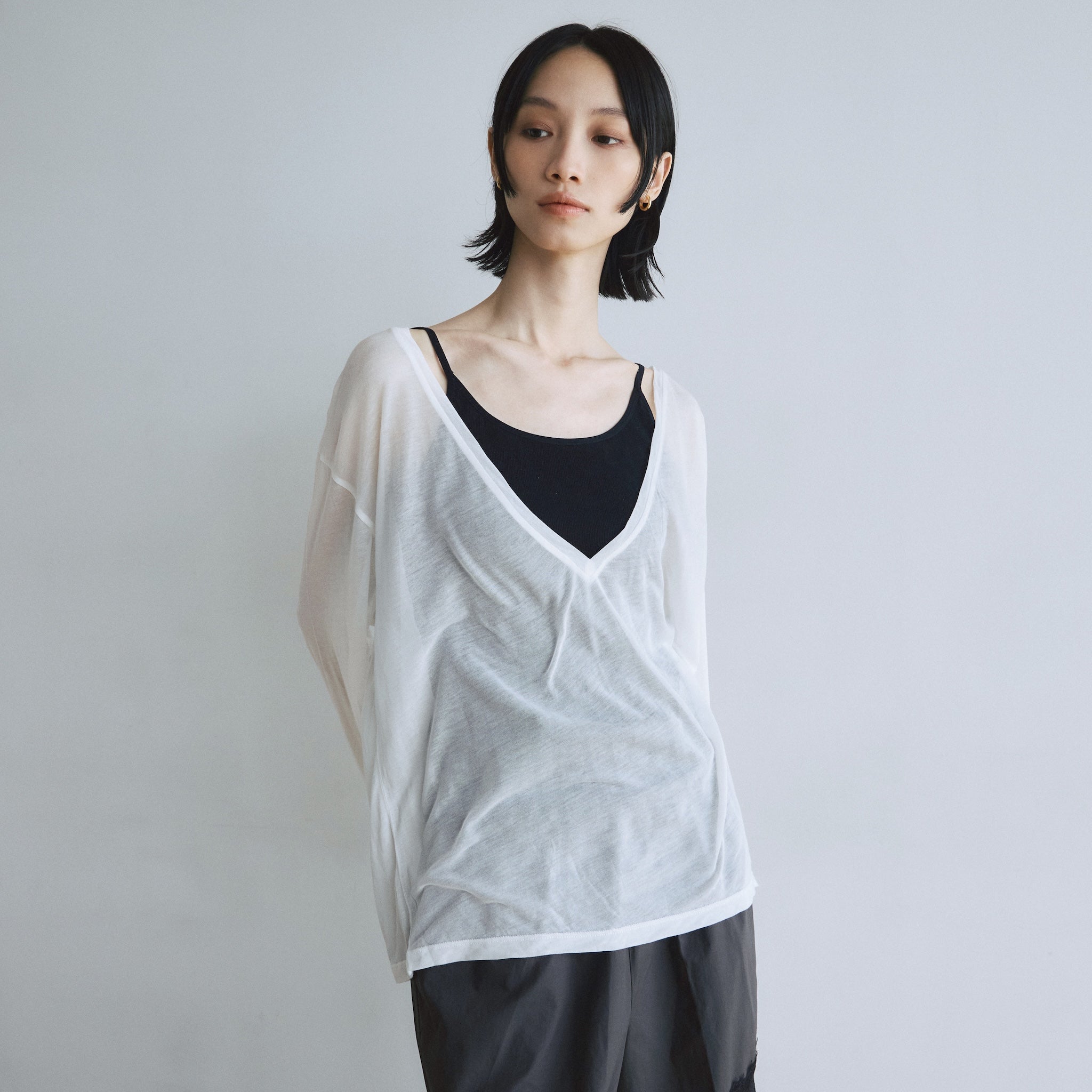 Noble silk loose top