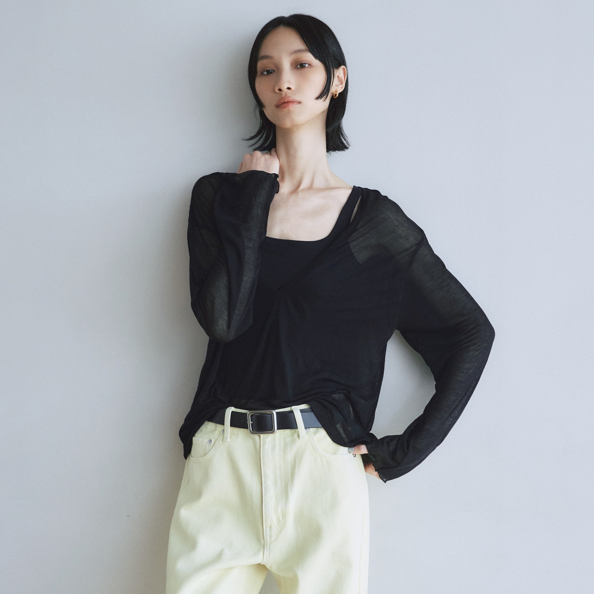 Noble silk loose top
