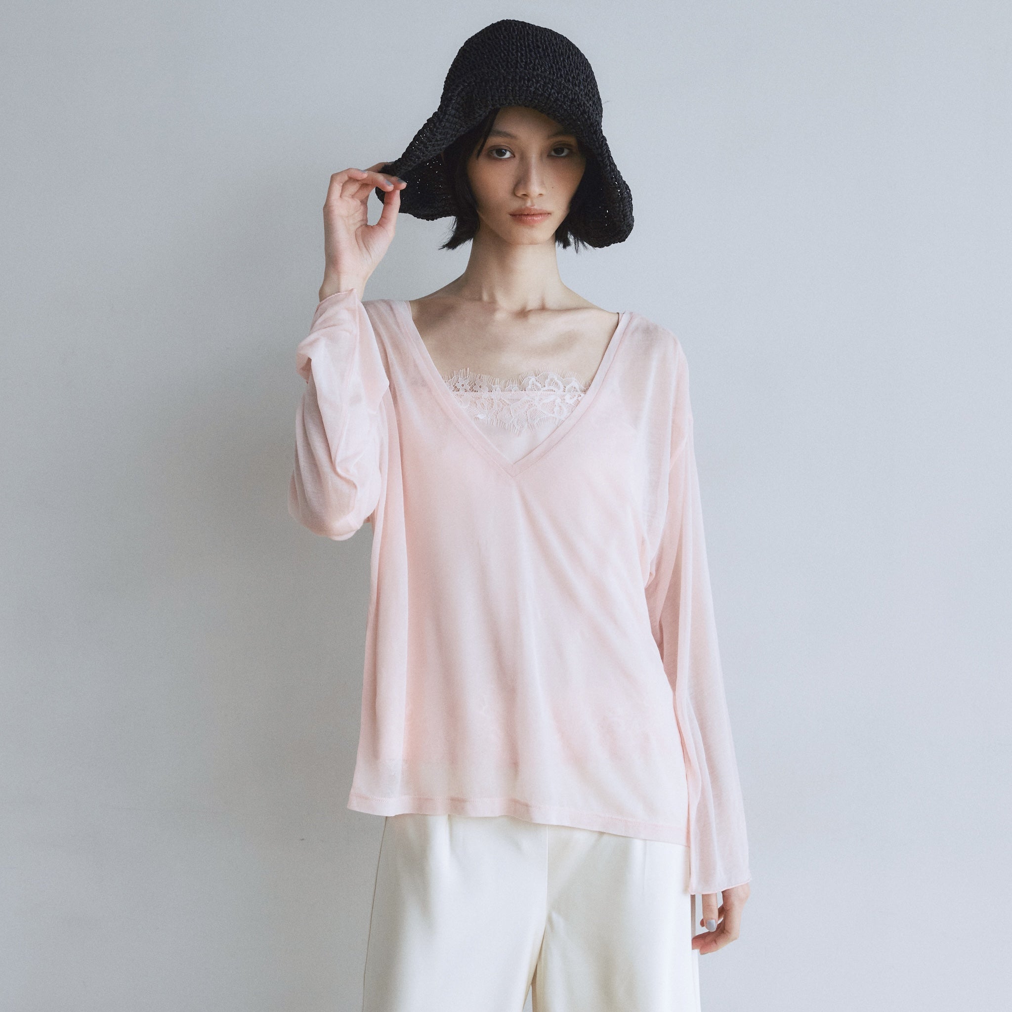Noble silk loose top