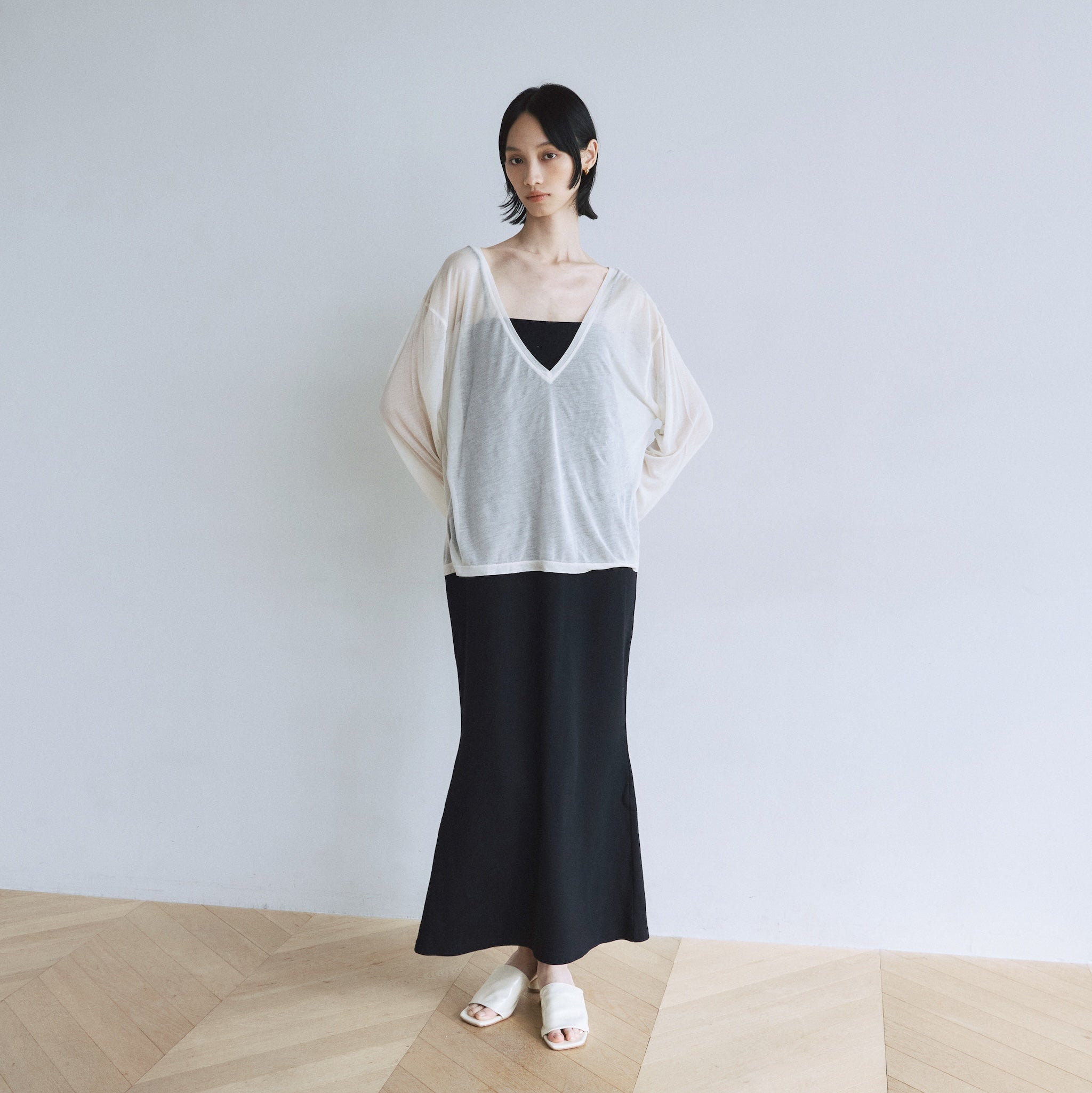 Noble silk loose top