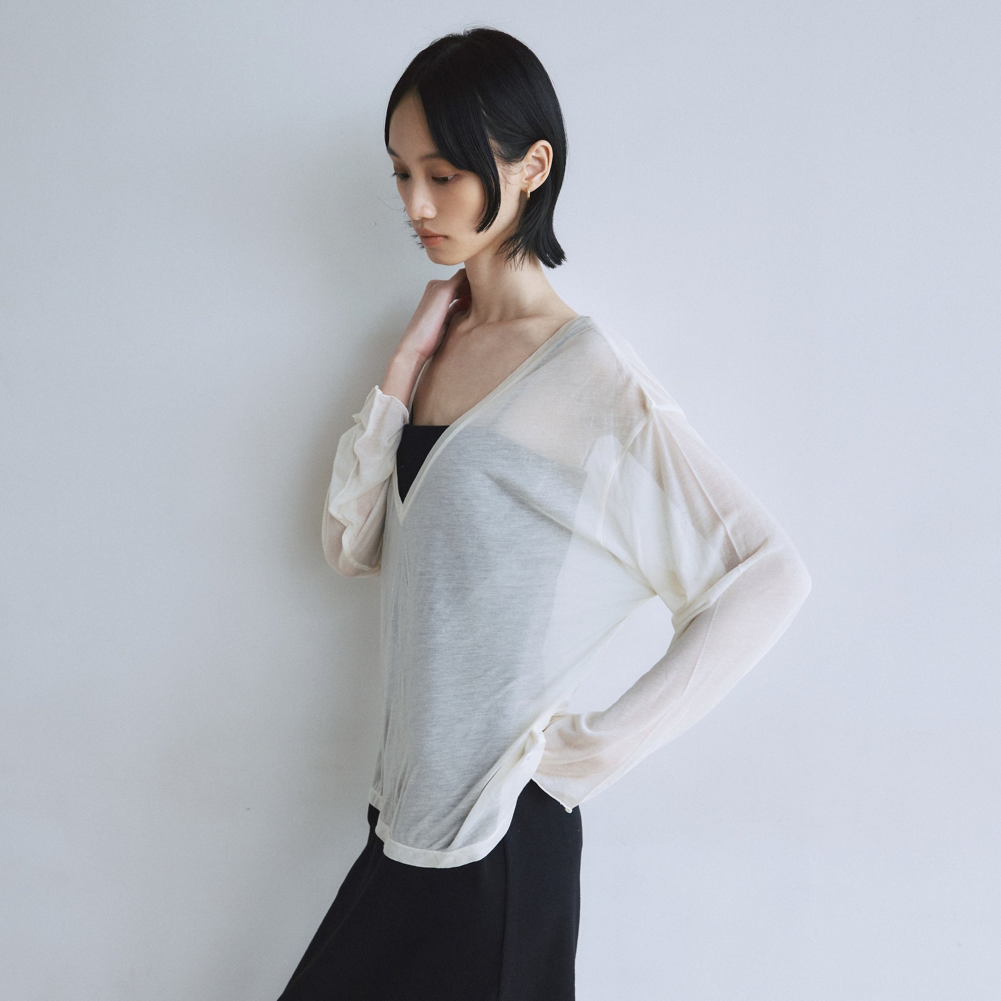 Noble silk loose top
