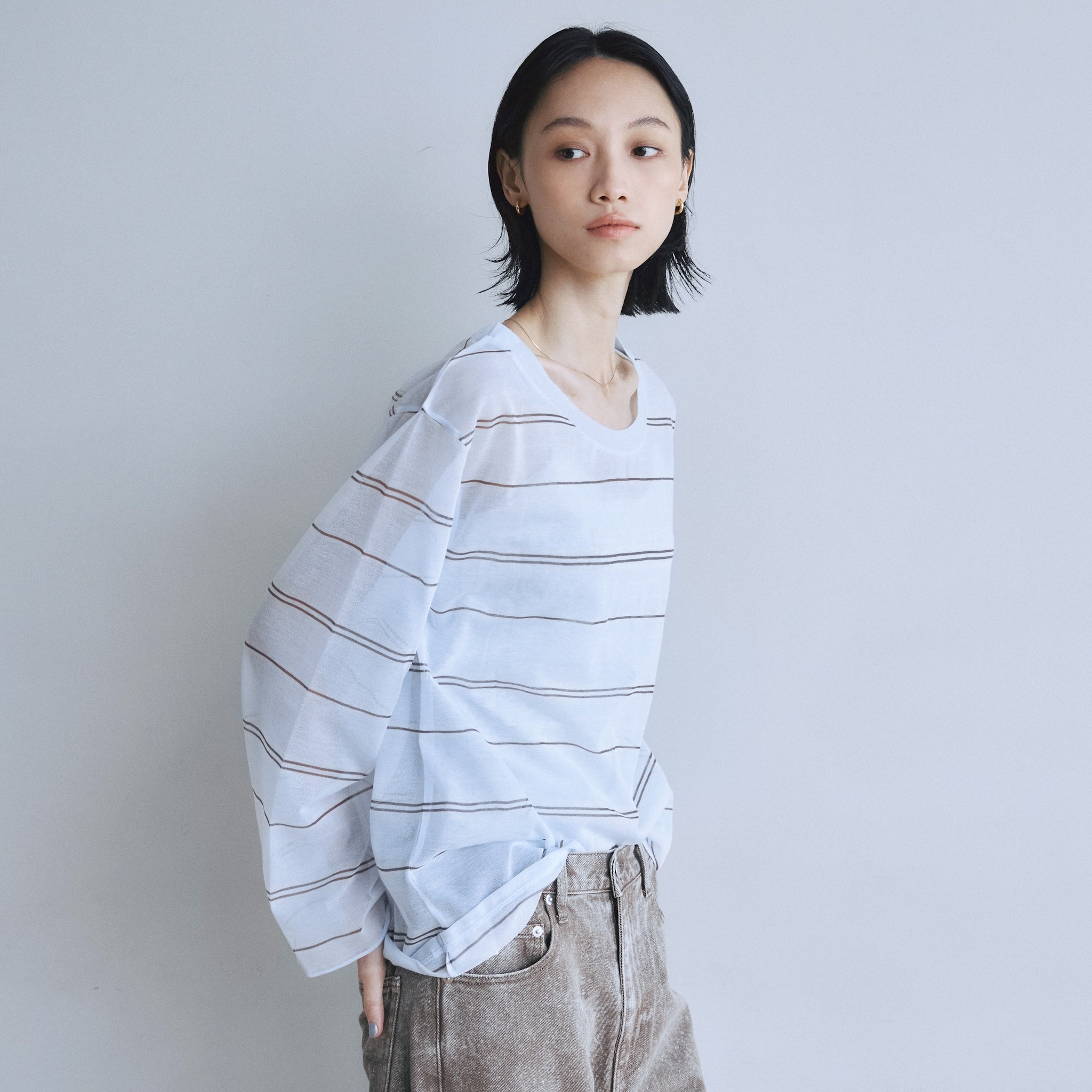 Soft Crispy Sheer Loose Top