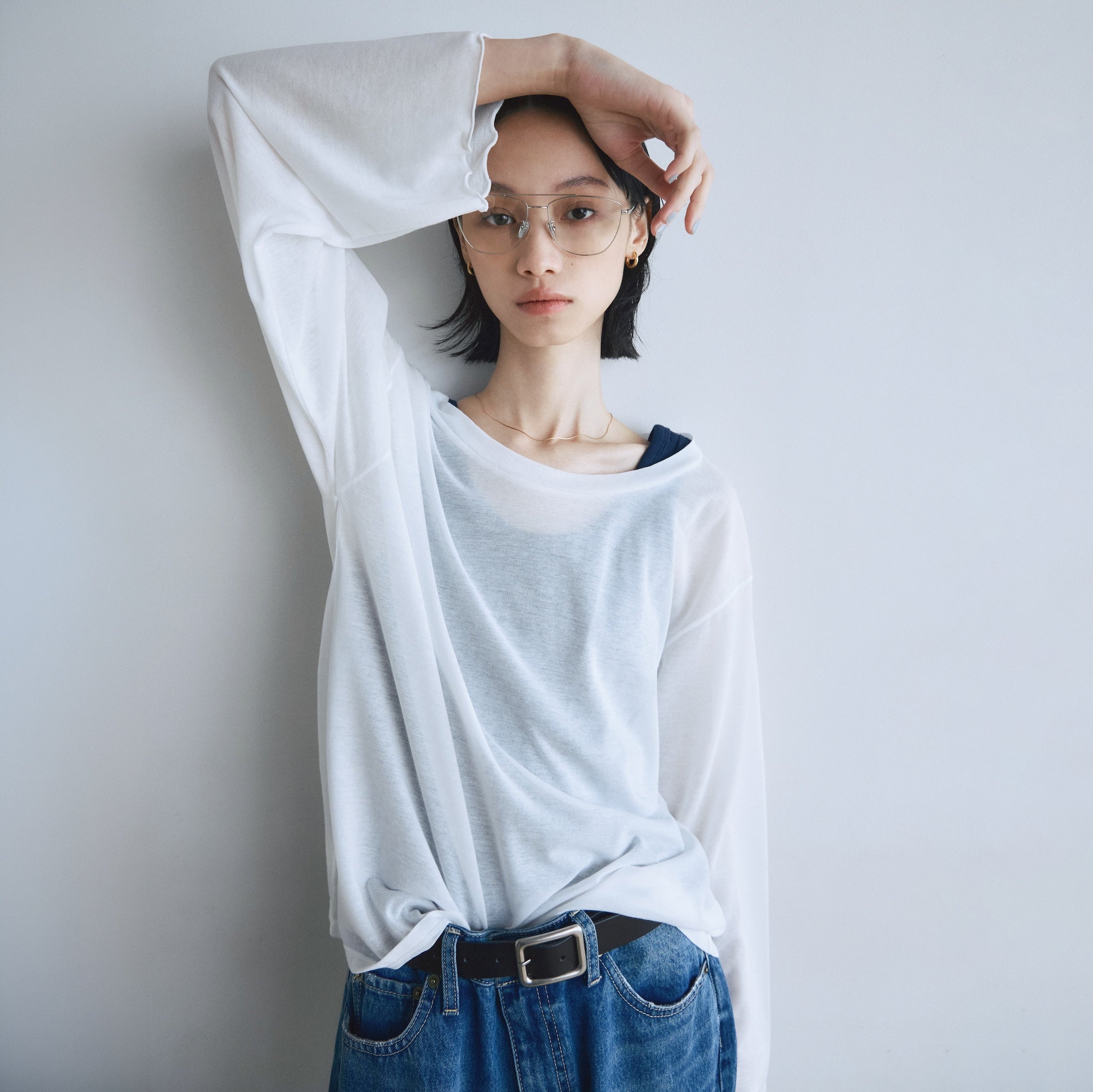 Soft Crispy Sheer Loose Top
