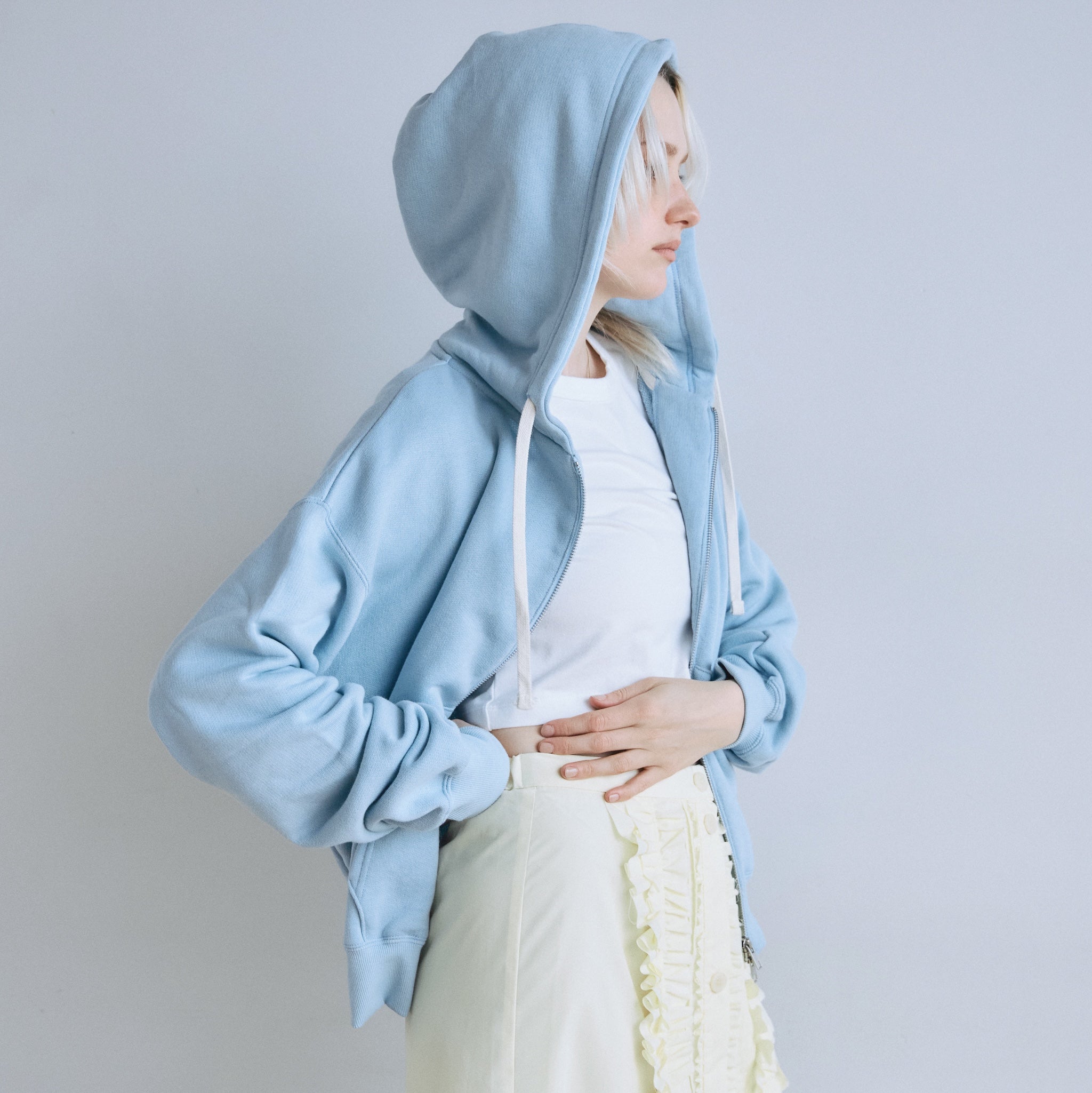 Light Cotton Sweat Zip フーディー