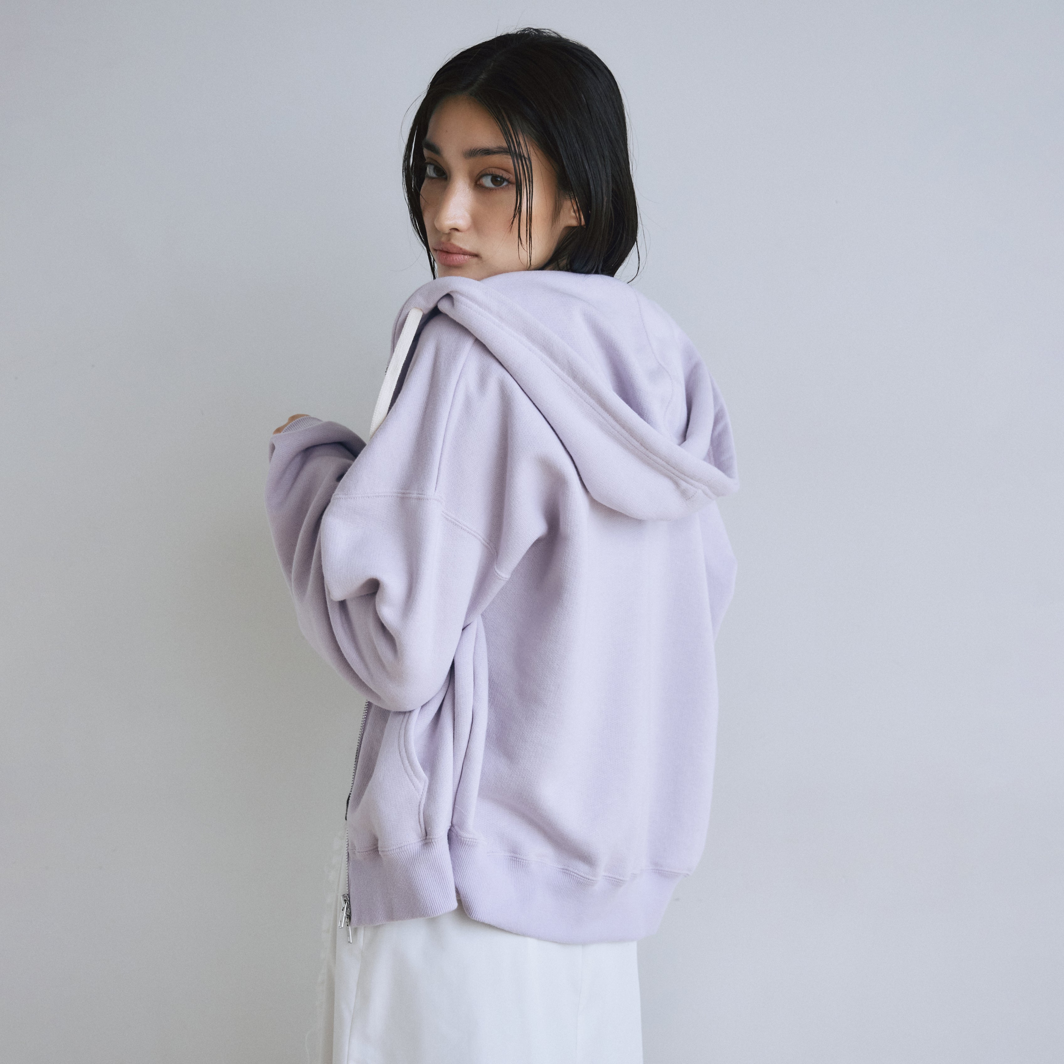 Light Cotton Sweat Zip フーディー