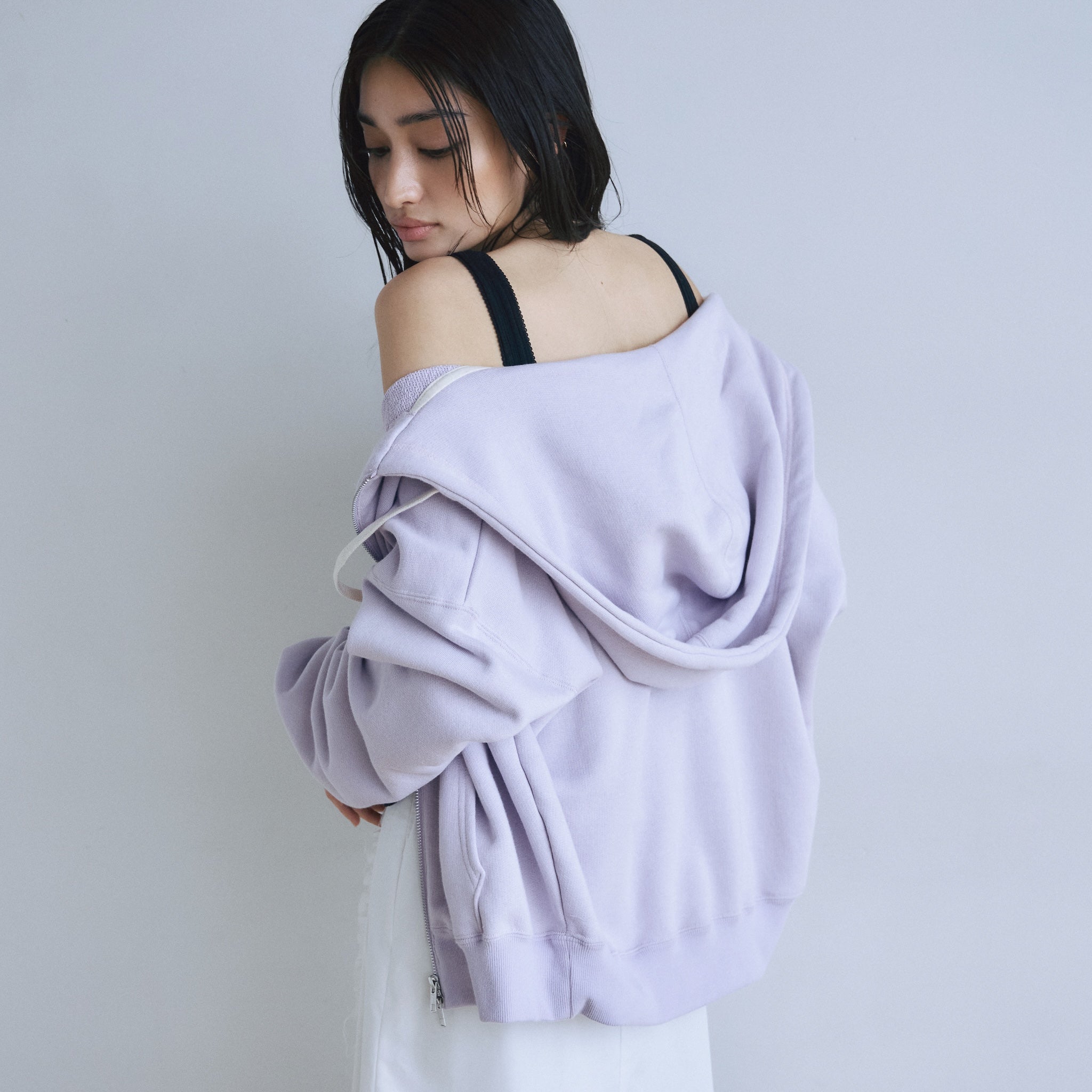 Light Cotton Sweat Zip フーディー