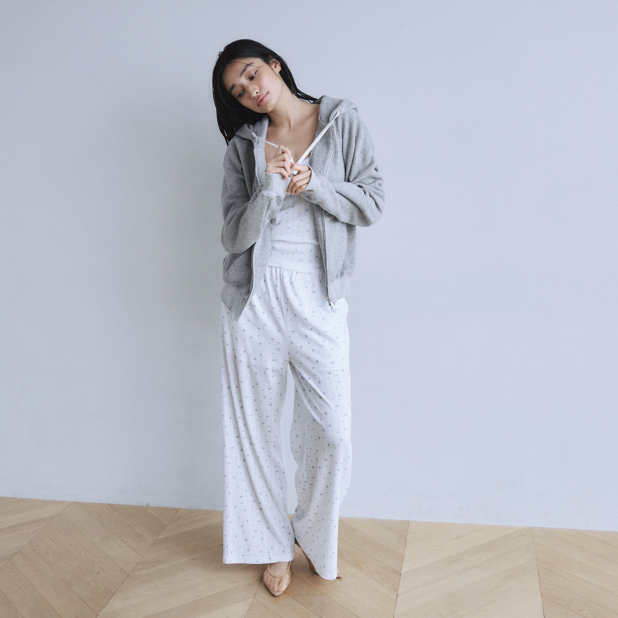 Light Cotton Sweat Zip フーディー