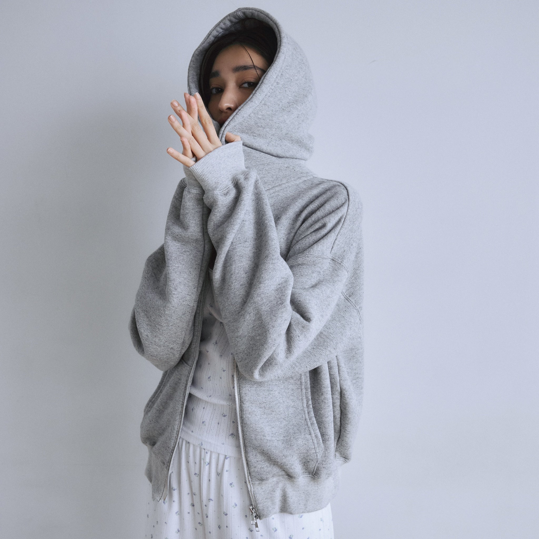 Light Cotton Sweat Zip フーディー