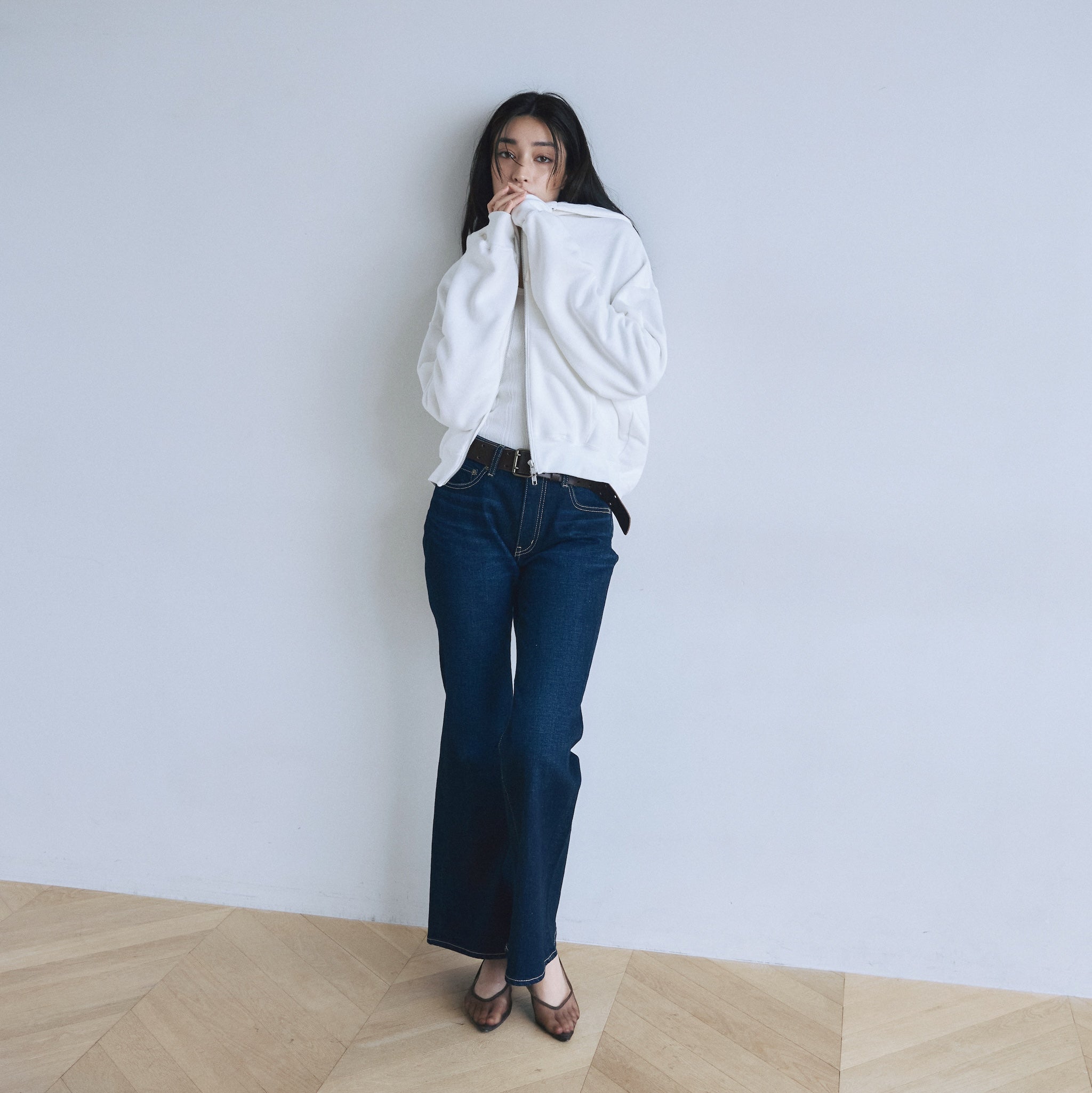 Light Cotton Sweat Zip フーディー