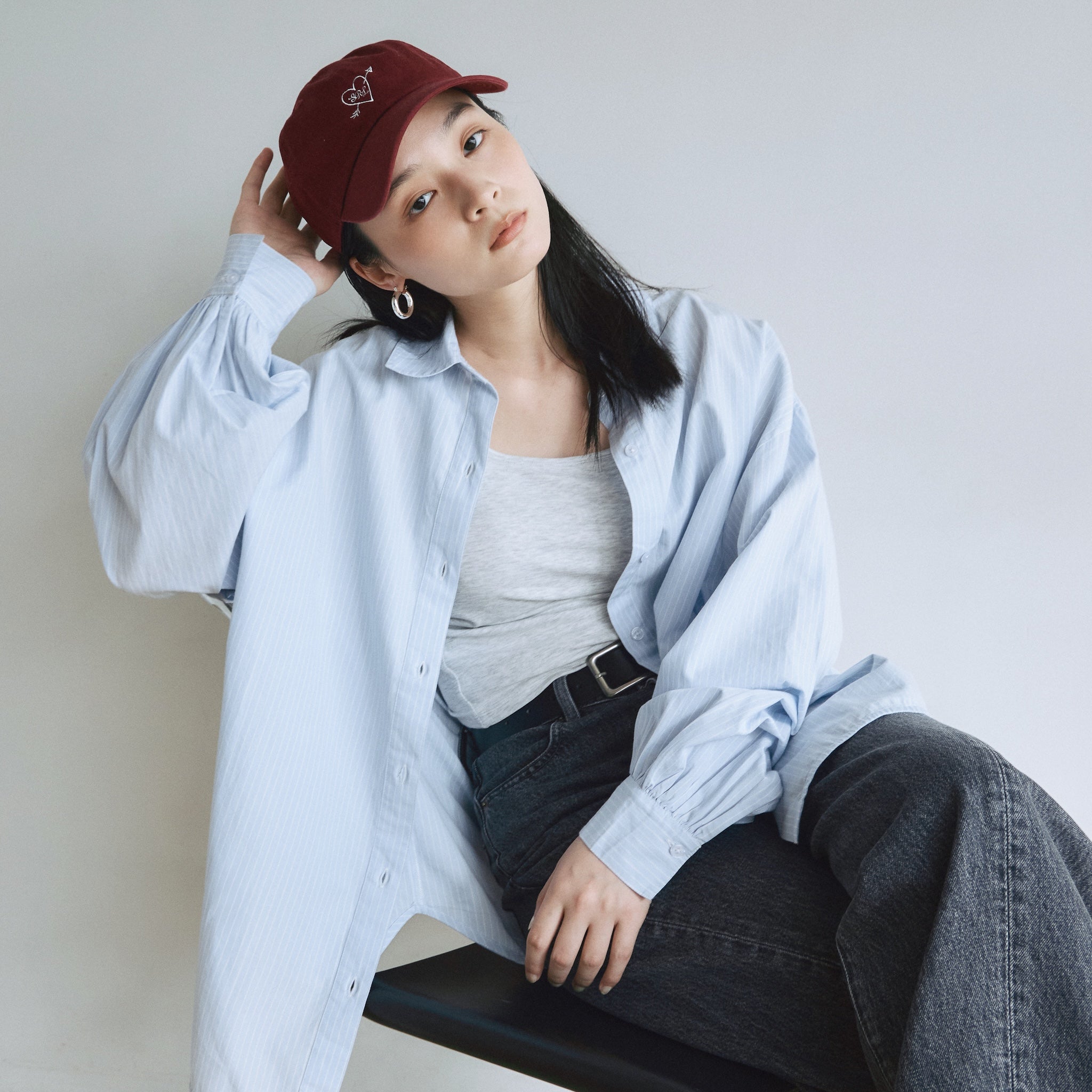 ECO FABRICマルチストライプルーズシャツ