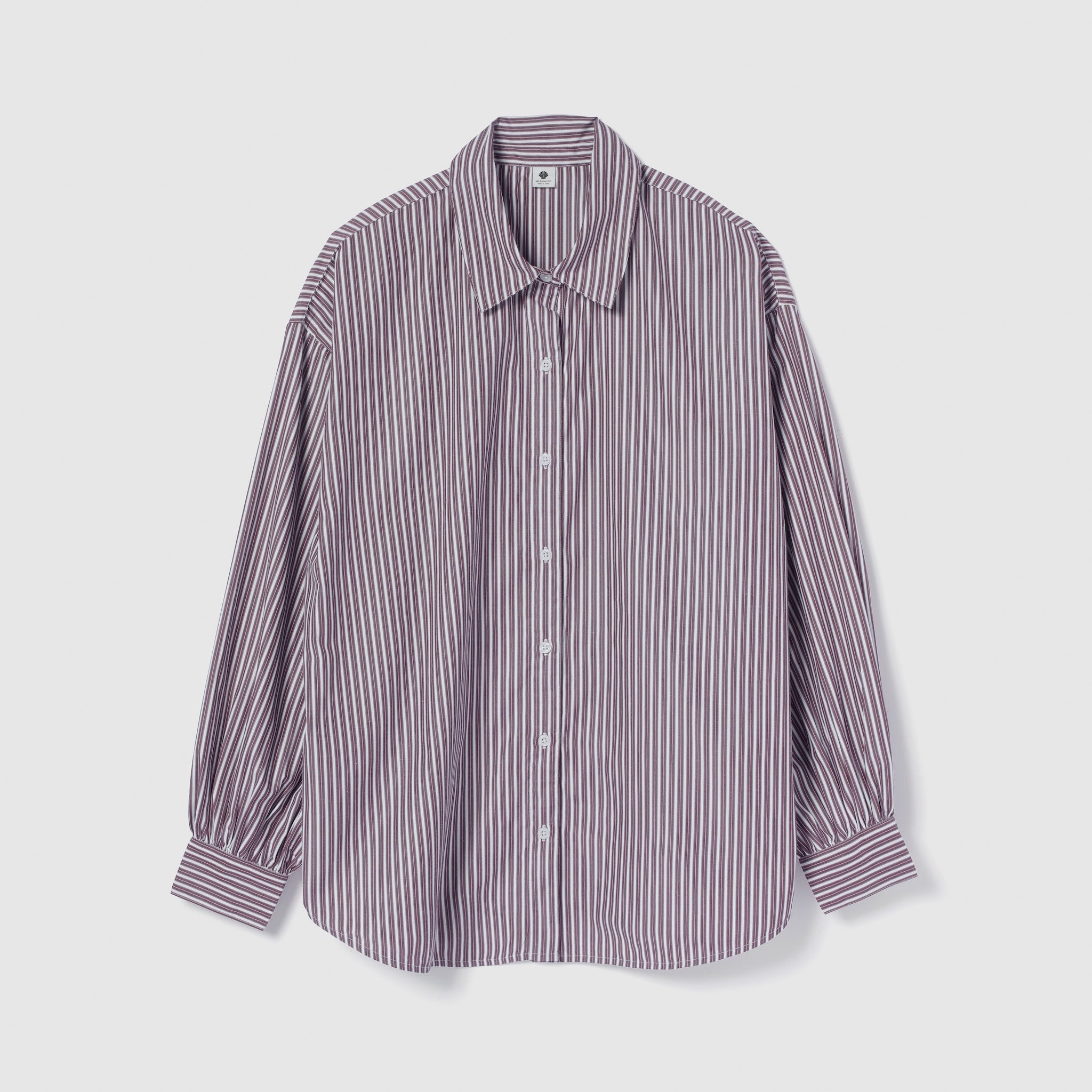 ECO FABRICマルチストライプルーズシャツ