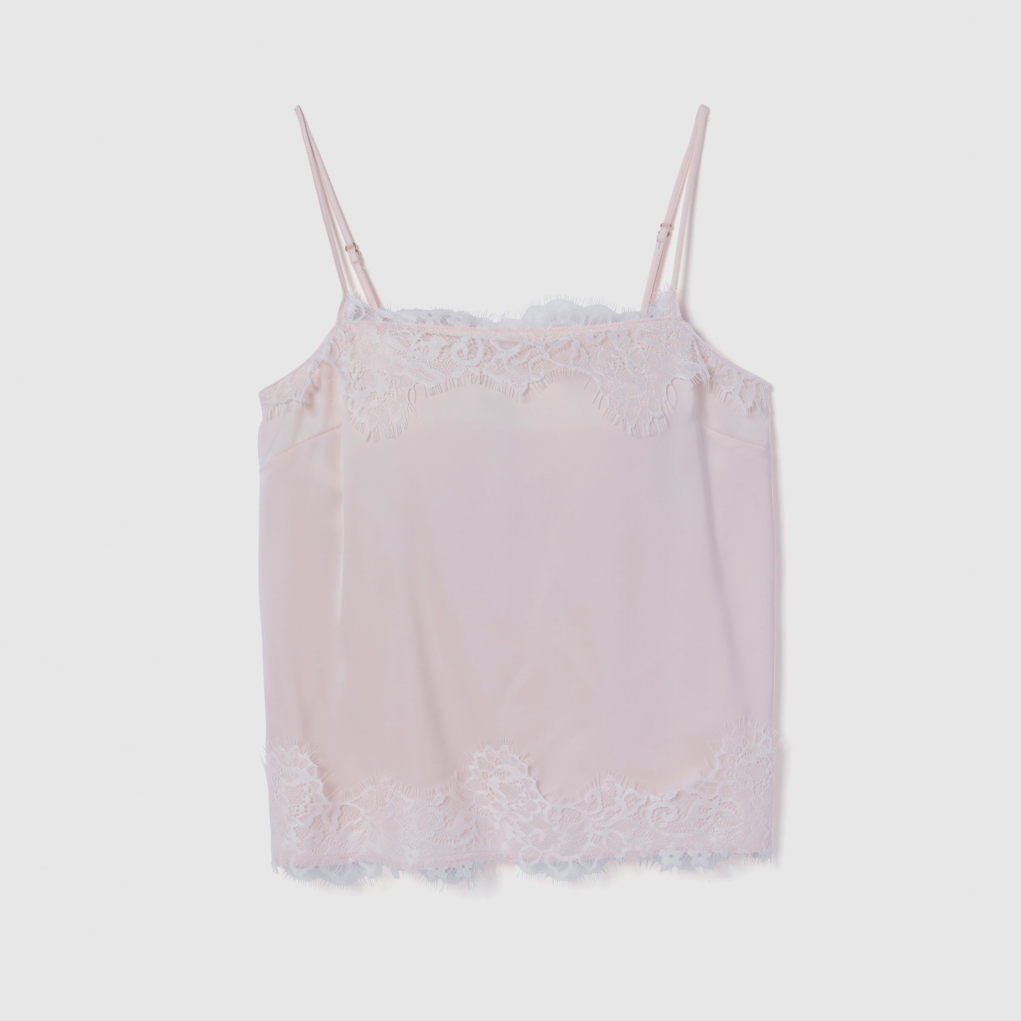 Padded Lacy Satin Camisole