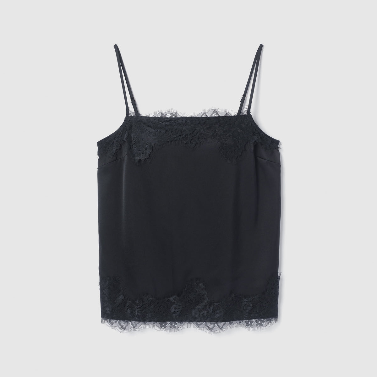Padded Lacy Satin Camisole