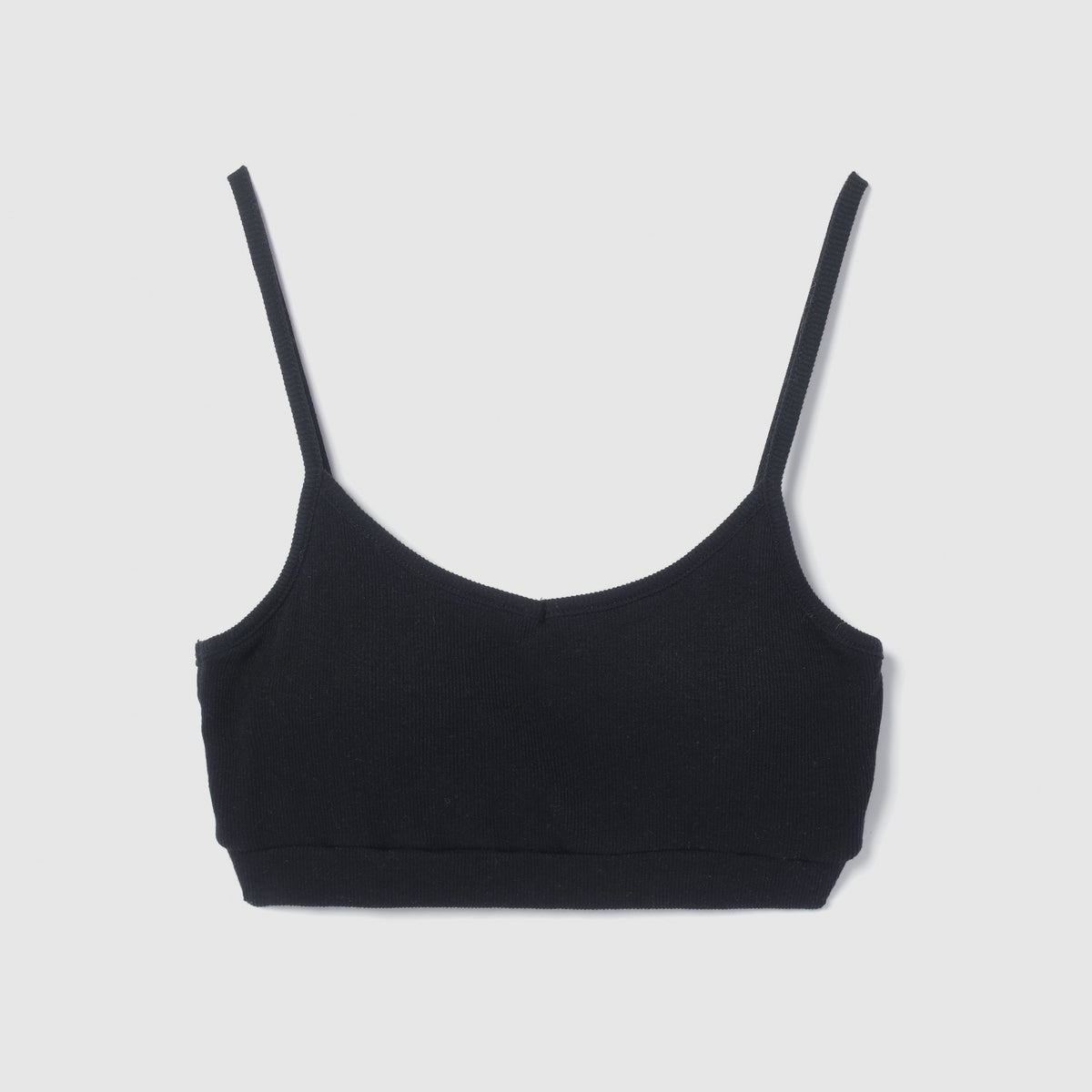 Rib cut bra camisole